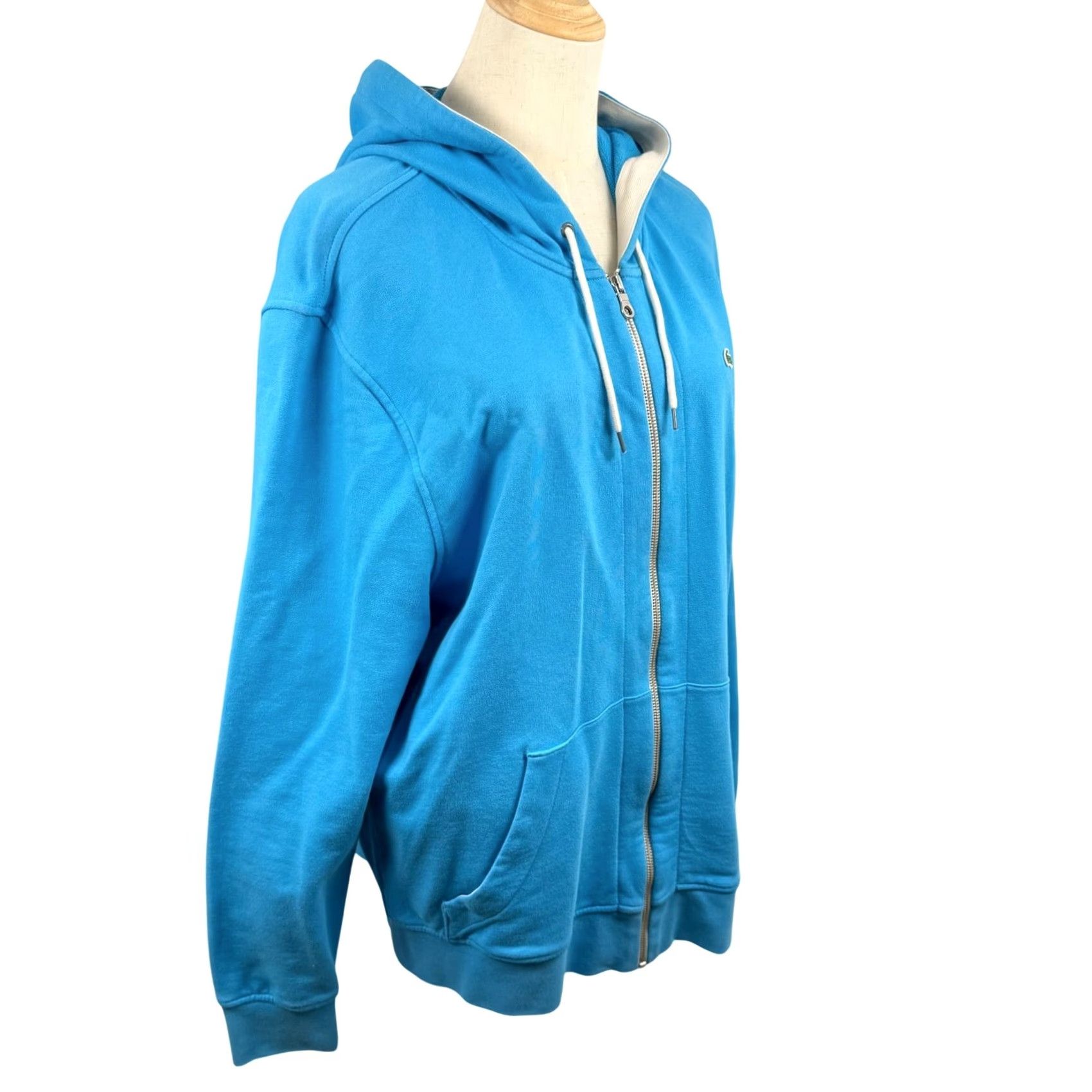 Vintage Lacoste L!VE full zip hoodie Blue 2XL Men Streetwear Hoodie Logo Embroidered Zip Pocket All Seasons Urban Designer Size US XXL / EU 58 / 5 - 3 Thumbnail