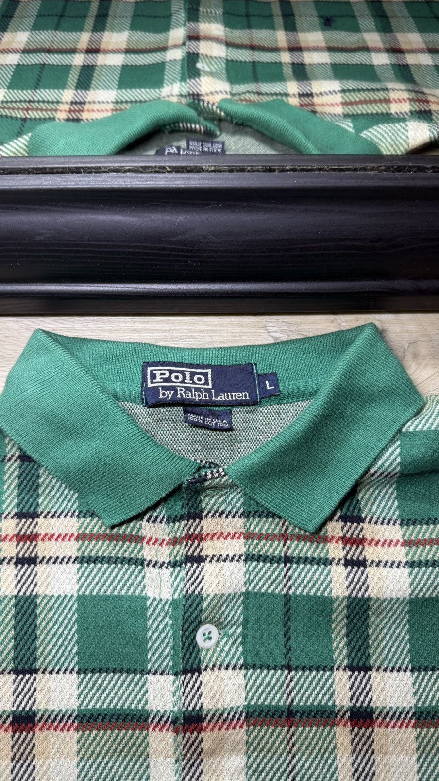 Polo Ralph Lauren Vintage / Y2K 1990s Polo Ralph Lauren Plaid Polo Shirt Size US L / EU 52-54 / 3 - 4 Thumbnail