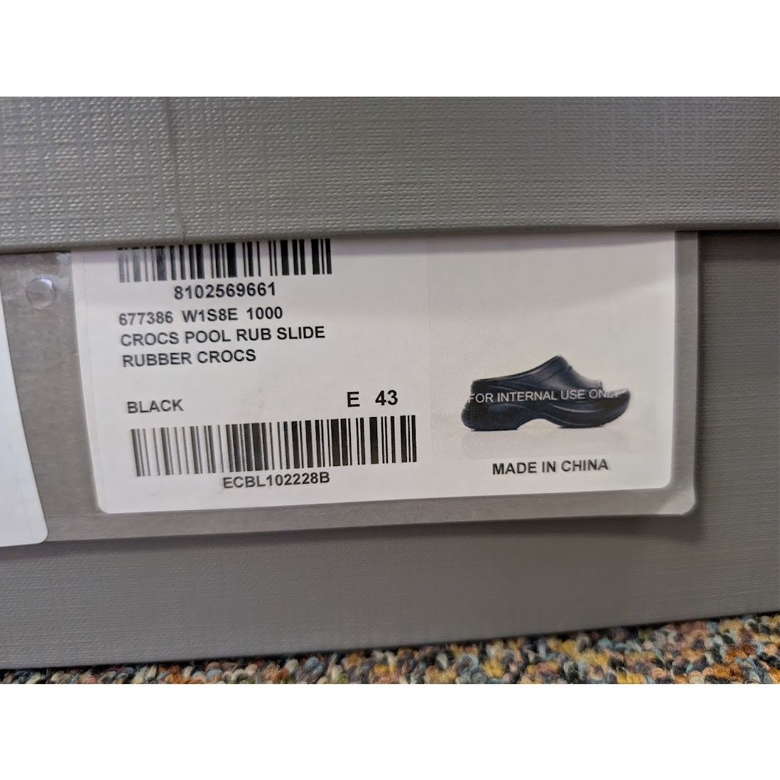 Balenciaga o1rshd1 Crocs Pool Rubber Slide Slipper in Black Size US 10 / EU 43 - 22 Thumbnail