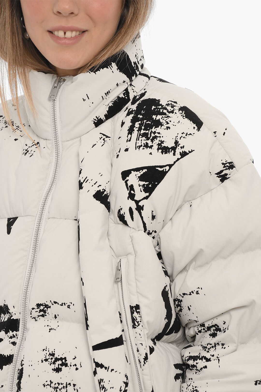 Y-3 × Yohji Yamamoto og1mm0824 Two-Tone Down Jacket with Velvet in Black & White Size XS / US 0-2 / IT 36-38 - 3 Thumbnail