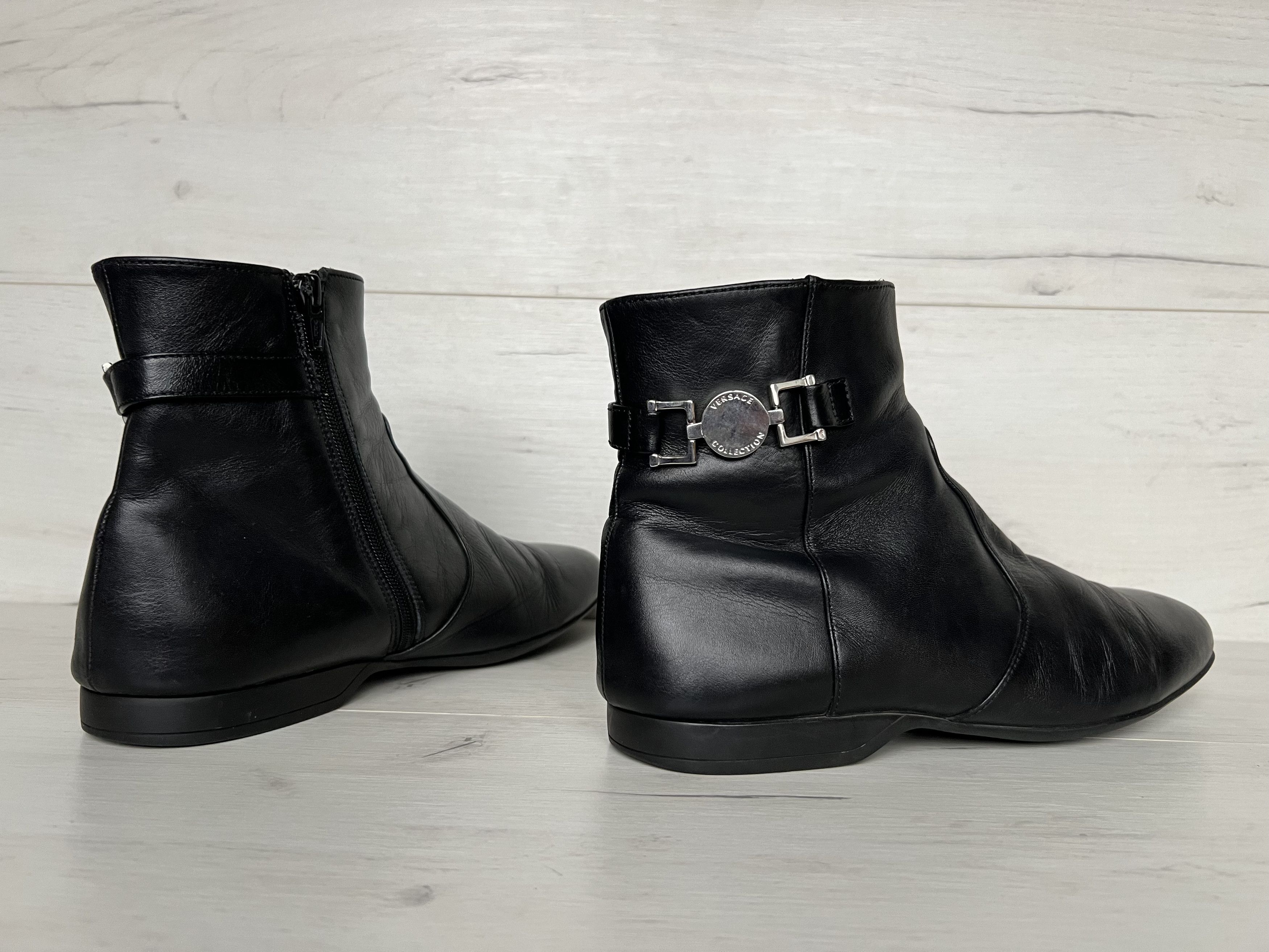 Versace VERSACE MEDUSA LOGO LEATHER ZIP WESTERN OXFORD BOOTS Size US 7 / EU 40 - 2 Thumbnail