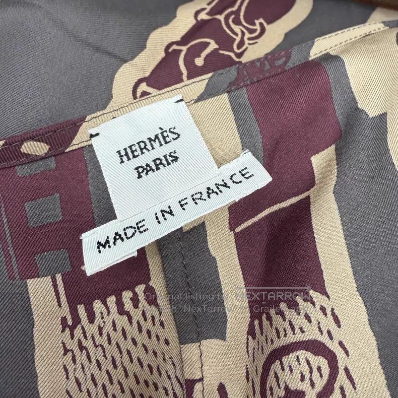 Hermes Hermes Vintage V-neck Short Sleeve Silk Dress Size XS / US 0-2 / IT 36-38 - 4 Thumbnail