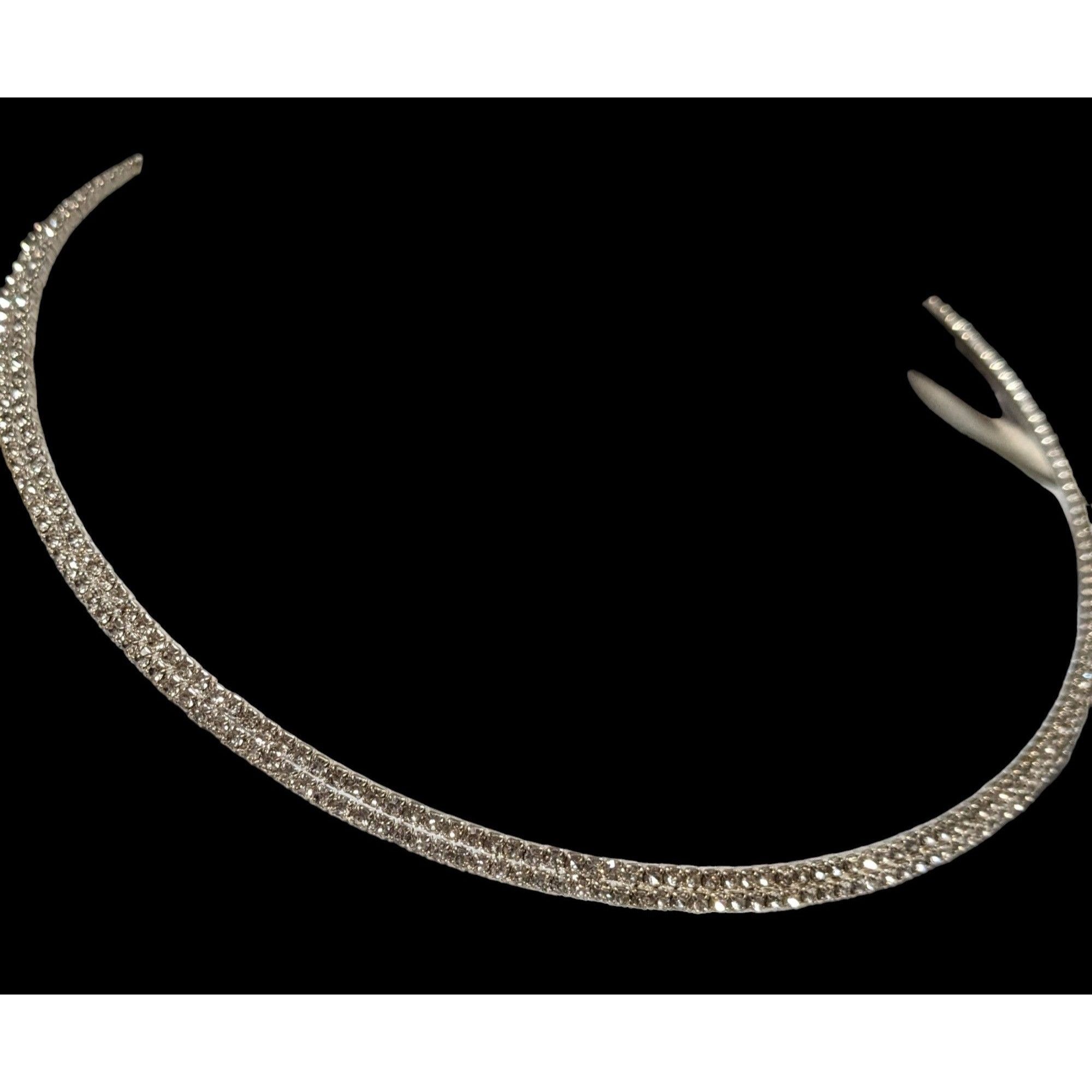 Other Claire's Y2K Silver Rhinestone Collar Necklace Size ONE SIZE - 5 Thumbnail