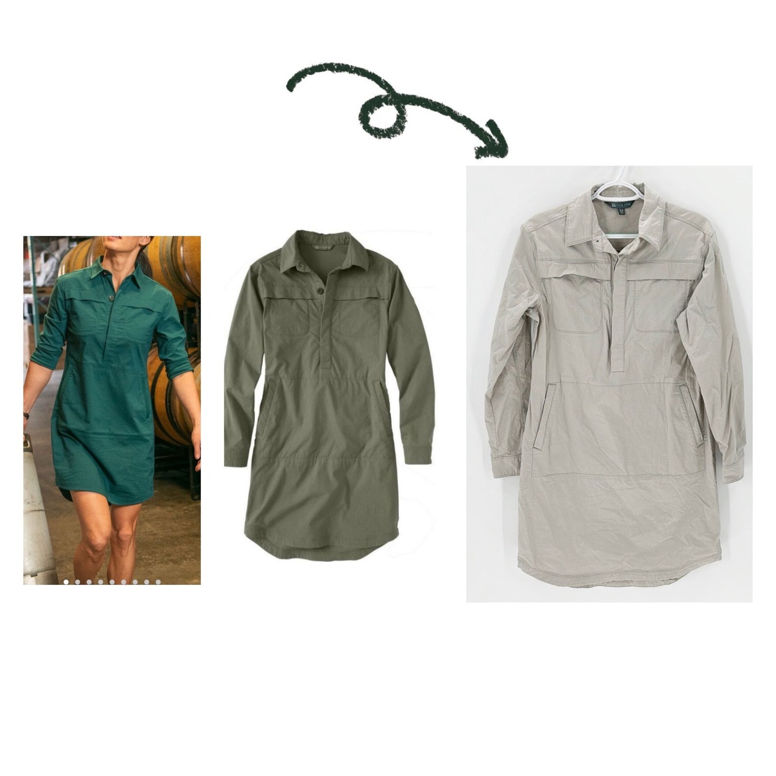 Other Title Nine Wren Utility Shirt Dress beige casual work Size M / US 6-8 / IT 42-44 - 1 Thumbnail