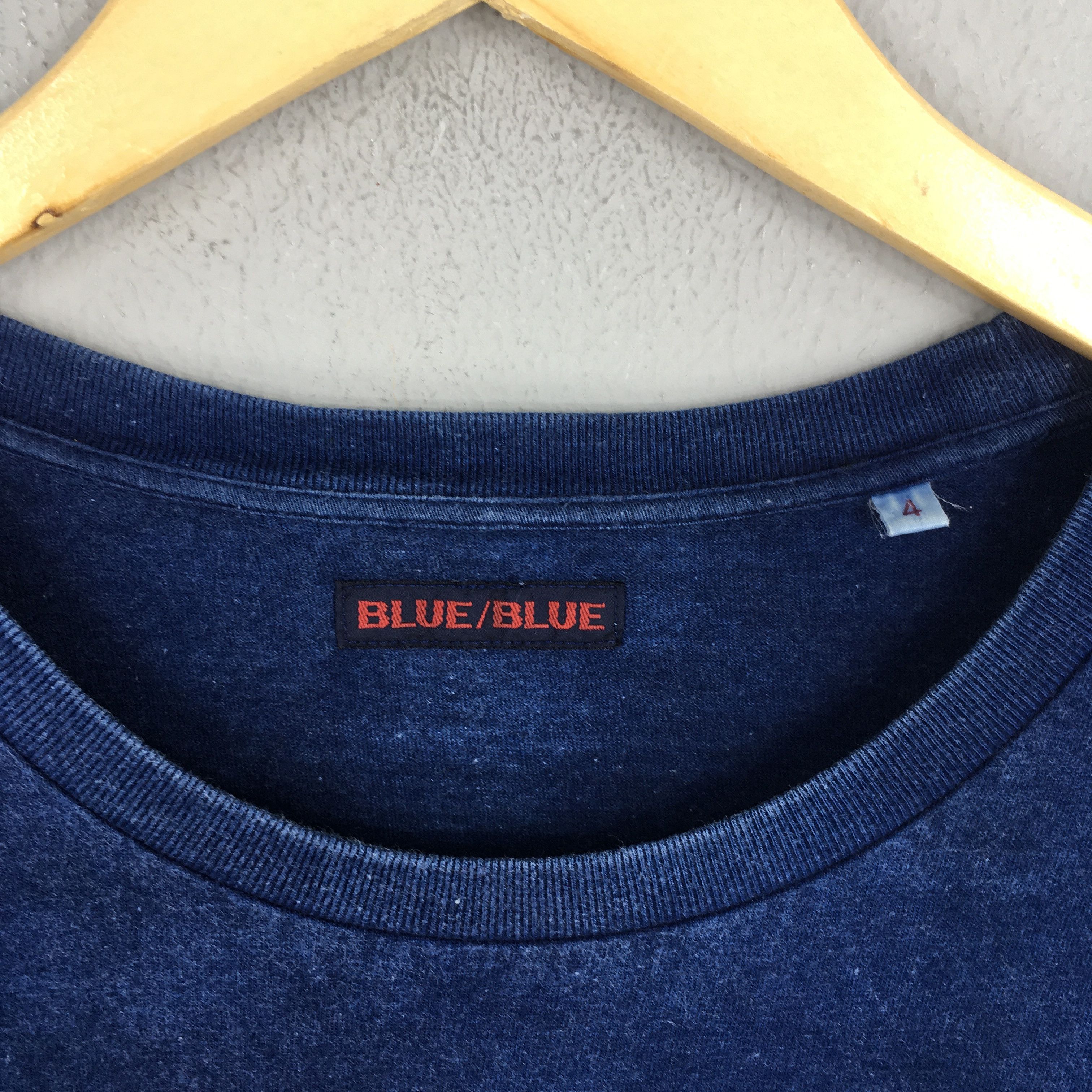 45rpm Vintage Blue Blue Japan Indigo Blue Tshirt Medium Size US M / EU 48-50 / 2 - 4 Thumbnail