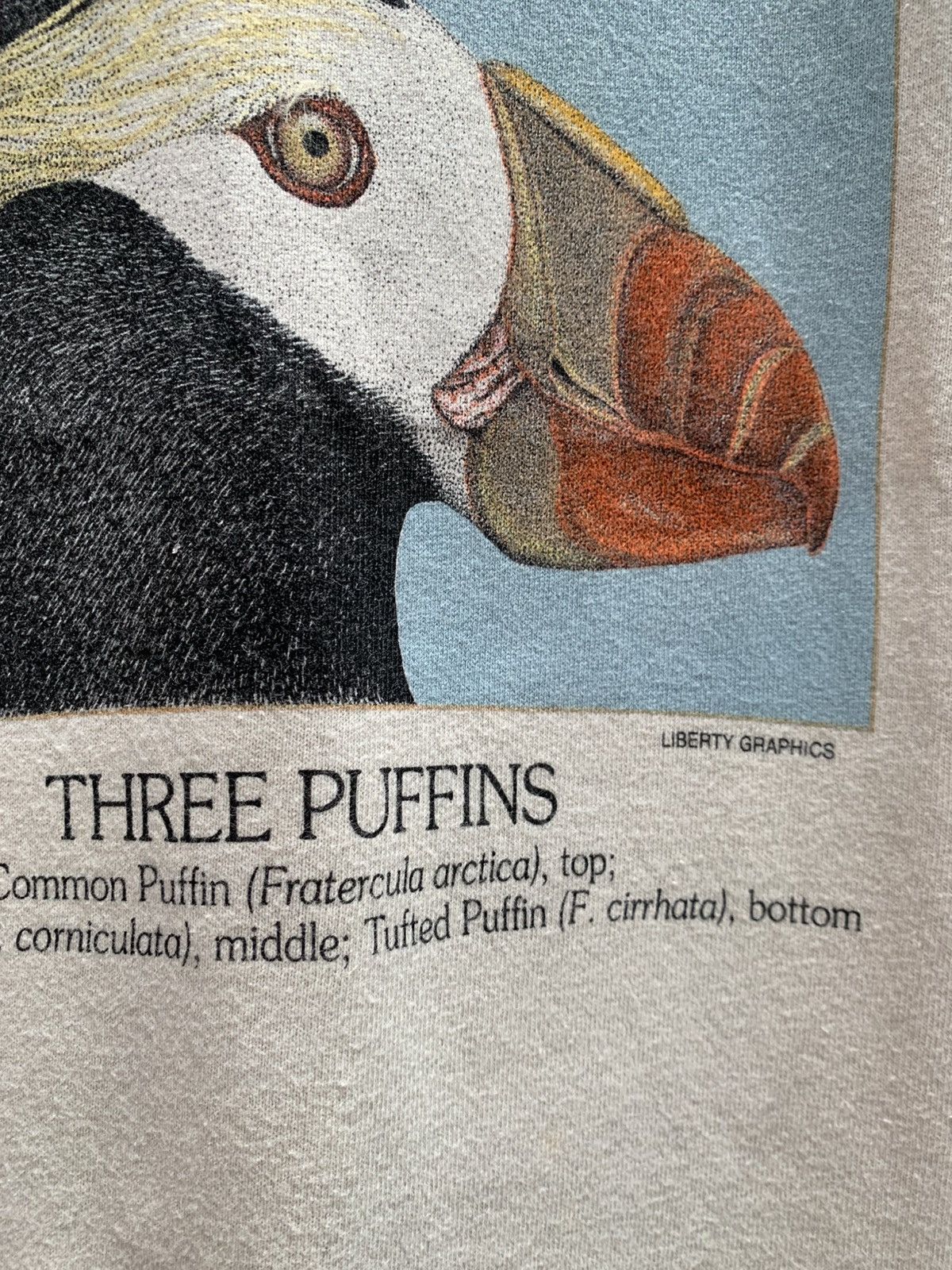 Fruit Of The Loom Vintage 1992 THREE PUFFINS Size US L / EU 52-54 / 3 - 5 Thumbnail