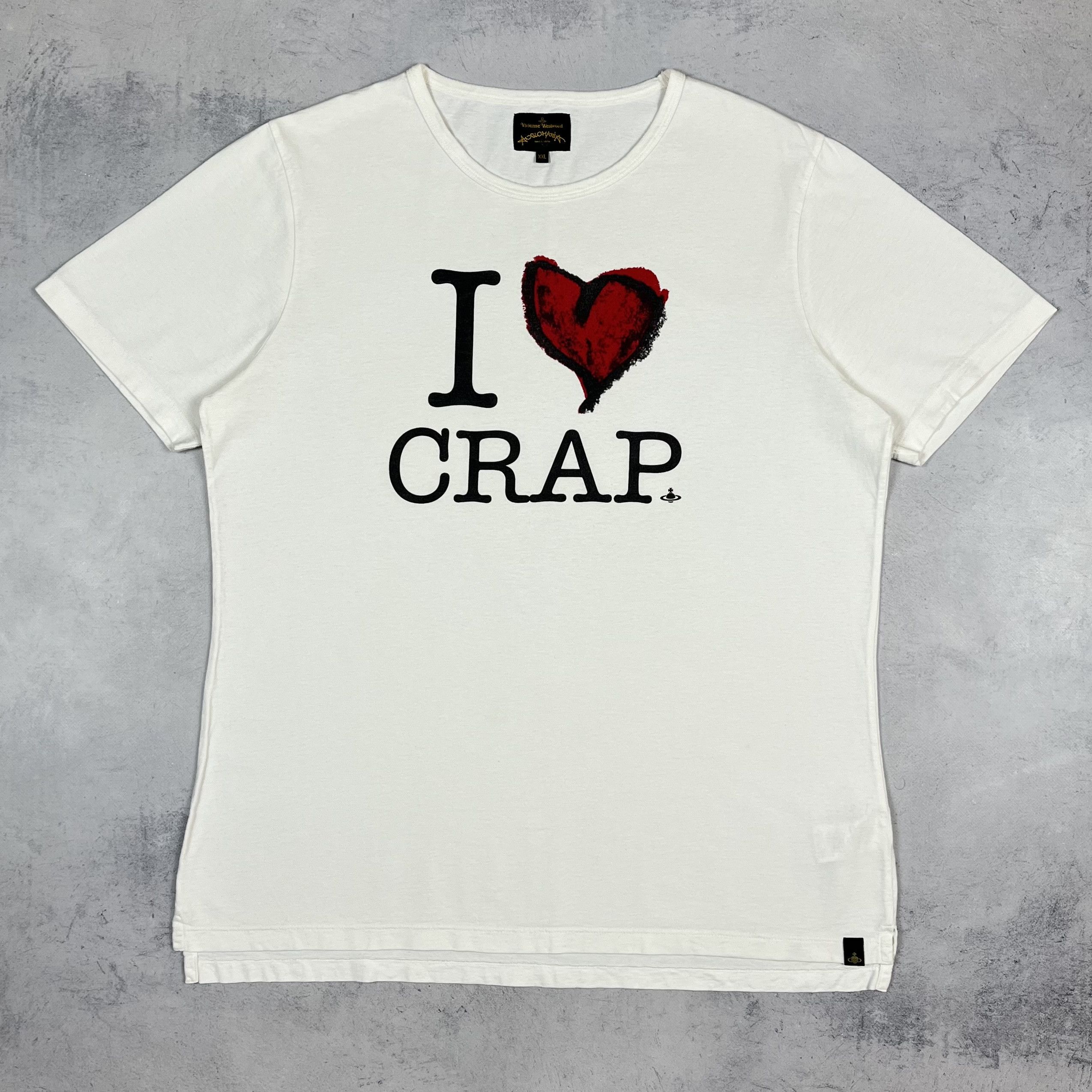Vivienne Westwood Vivienne Westwood I Love Crap Big Logo Heart T Shirt Size US XXL / EU 58 / 5 - 2 Thumbnail