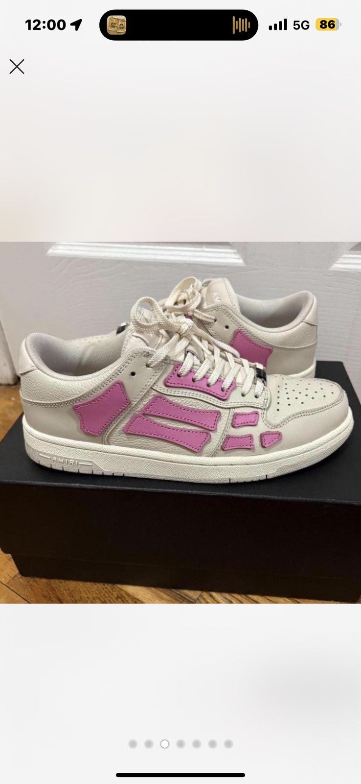 Amiri Amiri Womens Skel Low Top ‘Beige Pink’ Size US 9 / IT 39 - 6 Thumbnail