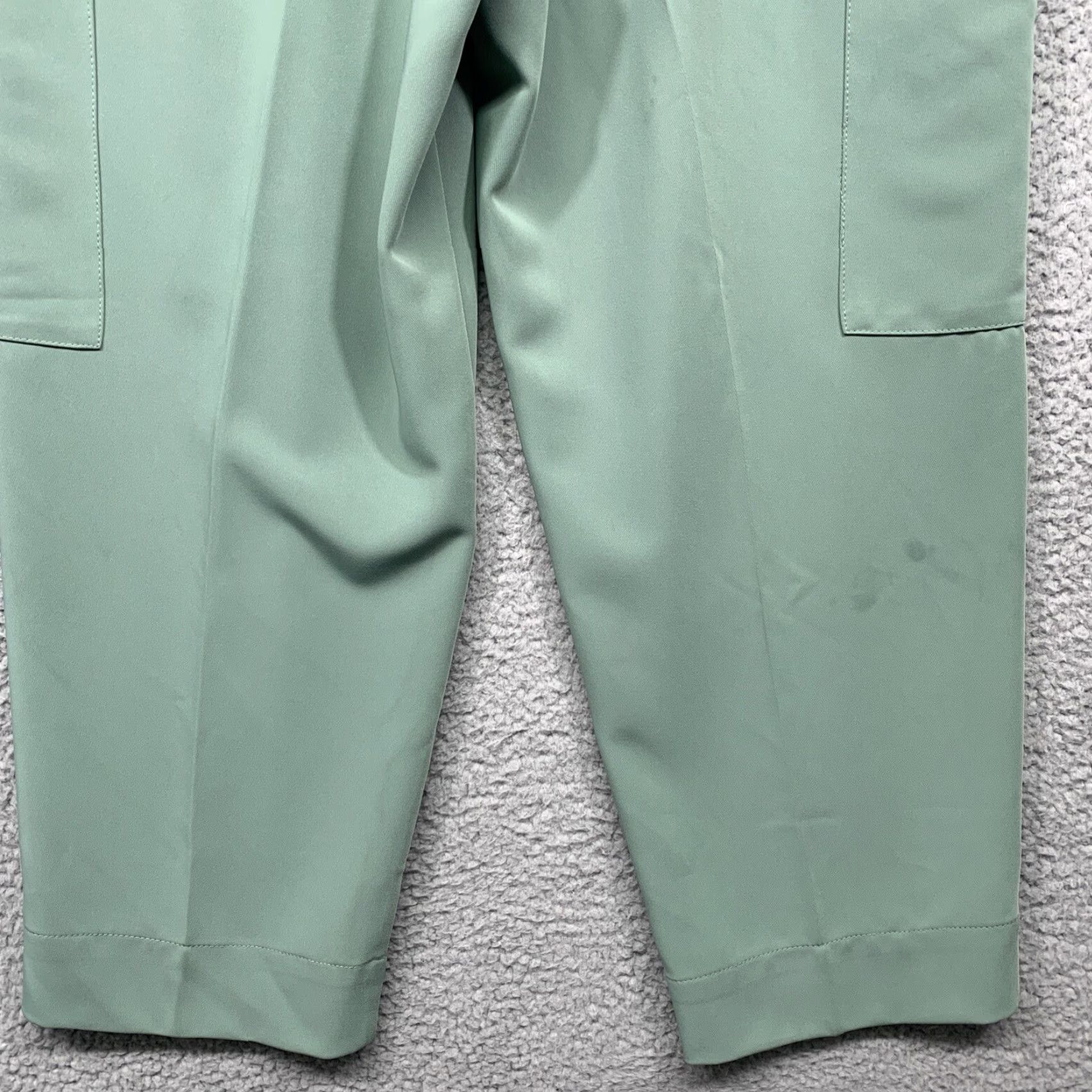 Vintage Prologue Cargo Dress Pants Women's 12 Green 32x25 High Rise Relaxed Fit Tapered Waist 32 Inseam Pants Size 34" / US 12 / IT 48 - 6 Thumbnail