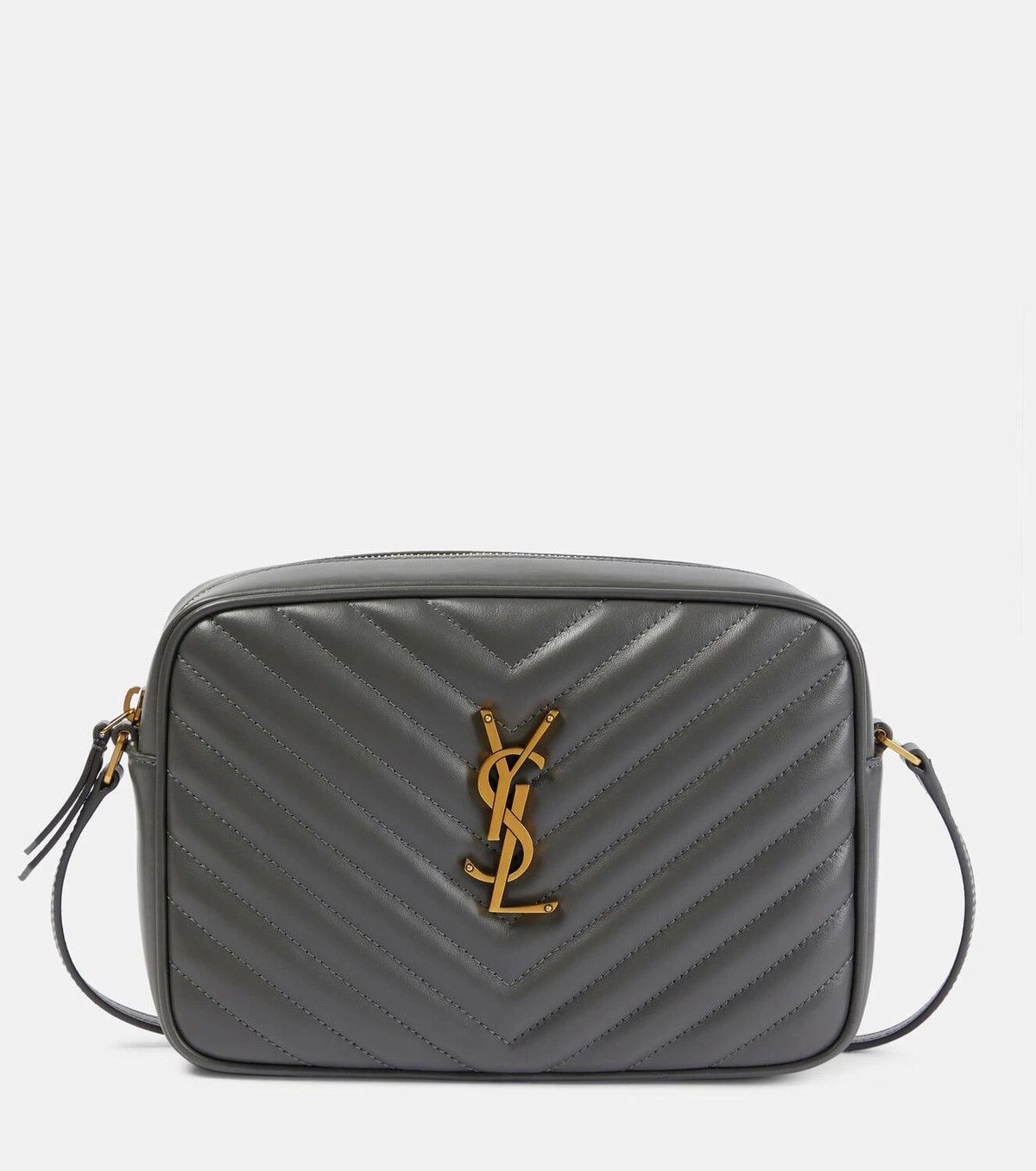 Saint Laurent Paris o1b1hav110225 Size: OS/ Lou Camera Leather Bag in Grey Size ONE SIZE - 1 Thumbnail