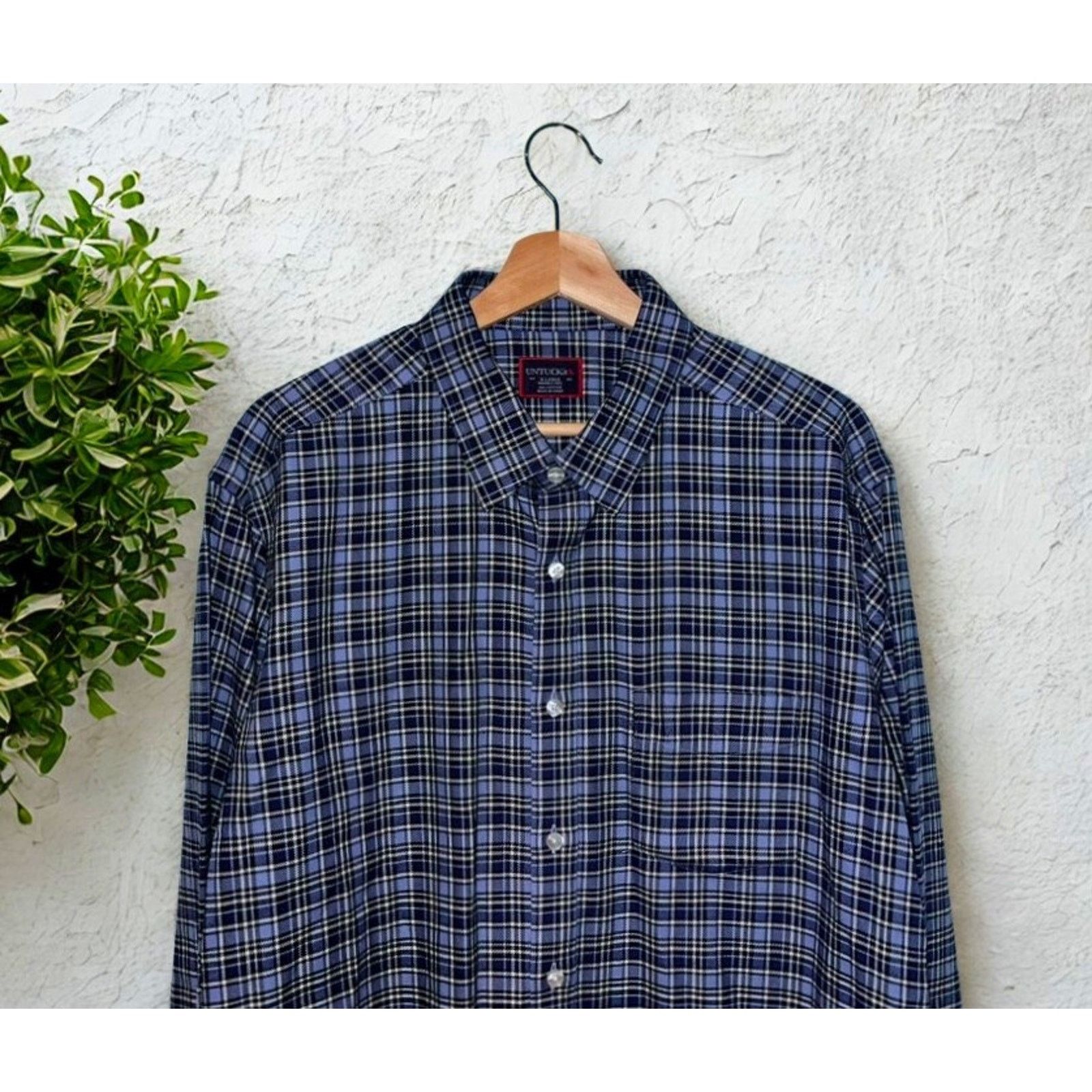 UNTUCKit UNTUCKit Pio Cesare Flannel Plaid Shirt XL L/S Button Size US XL / EU 56 / 4 - 2 Thumbnail