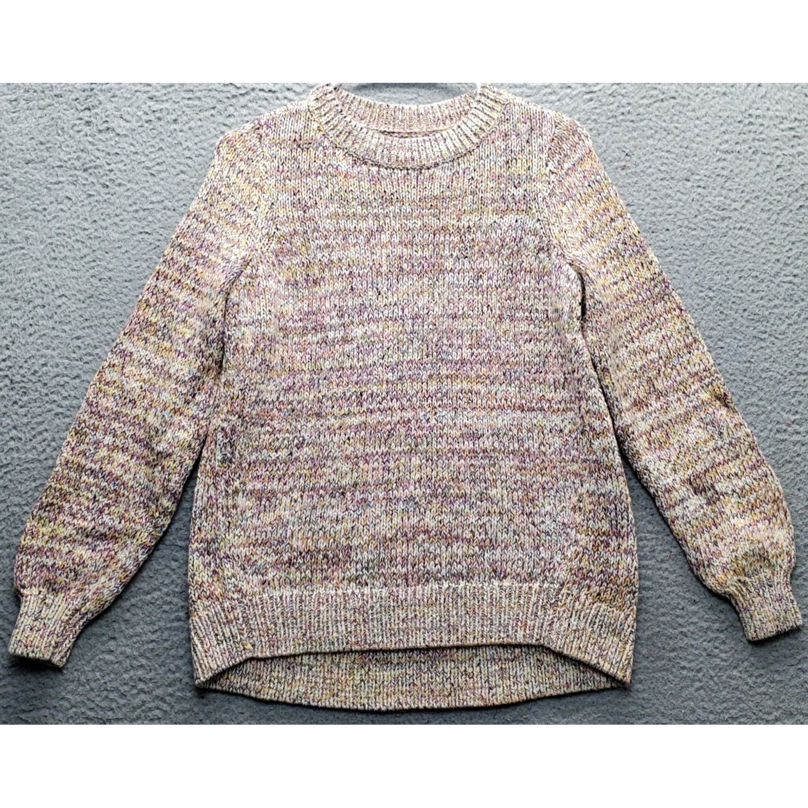 Loft LOFT Womens Small Multicolor Twist Yarn Chunky Knit Crew Neck Pullover Sweater Size S / US 4 / IT 40 - 2 Thumbnail