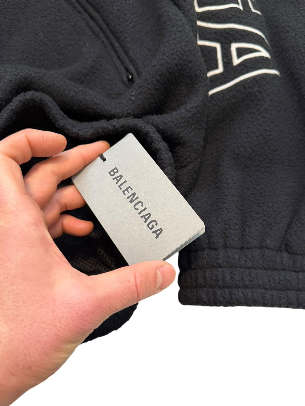 Balenciaga 2023 Fleece Oversized Letter Logo Track Jacket Embroidered Size US M / EU 48-50 / 2 - 10 Thumbnail