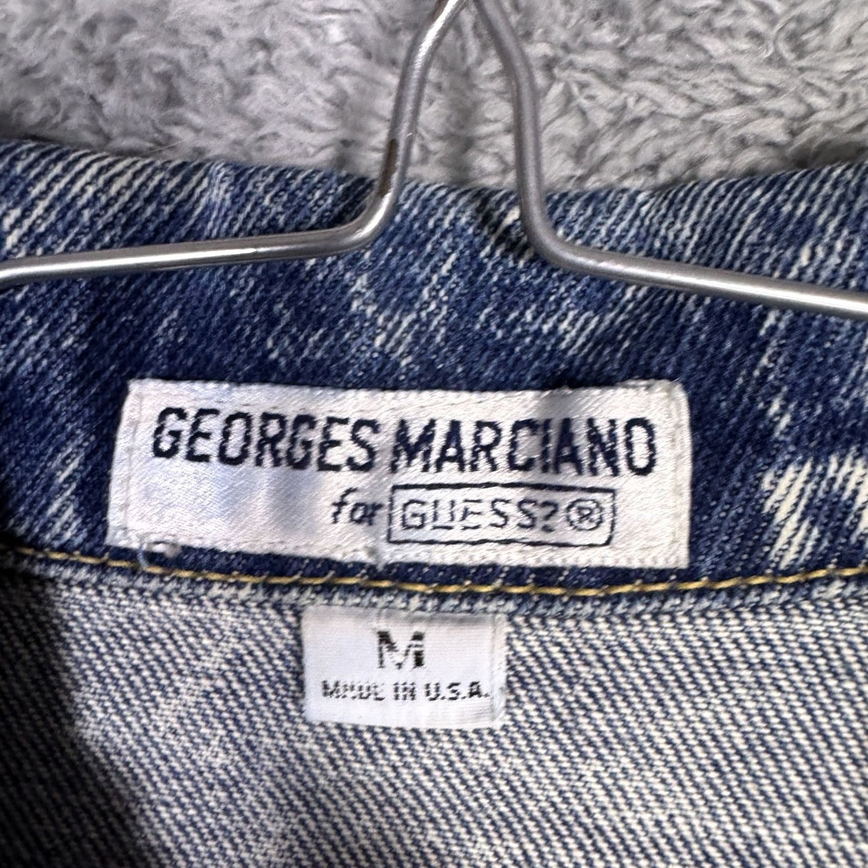 Guess VINTAGE GUESS Jacket Men M USA Made Acid 90s Denim Trucker George Marciano Size US M / EU 48-50 / 2 - 7 Thumbnail