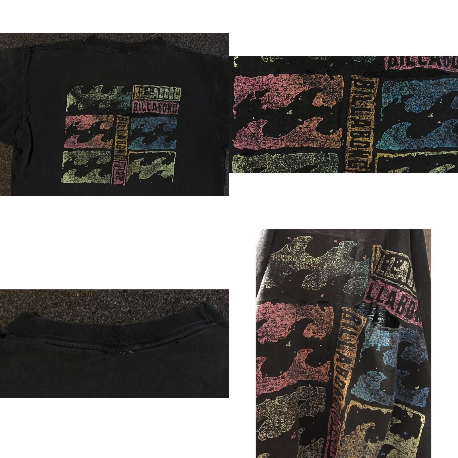 Billabong VINTAGE Billabong Shirt L Black Long Sleeve 80s 90s Thrashed Distressed Surf Skate Grunge Ocean Pacific Surfboard Boardriding Graphic Tee Mens Size US L / EU 52-54 / 3 - 10 Thumbnail