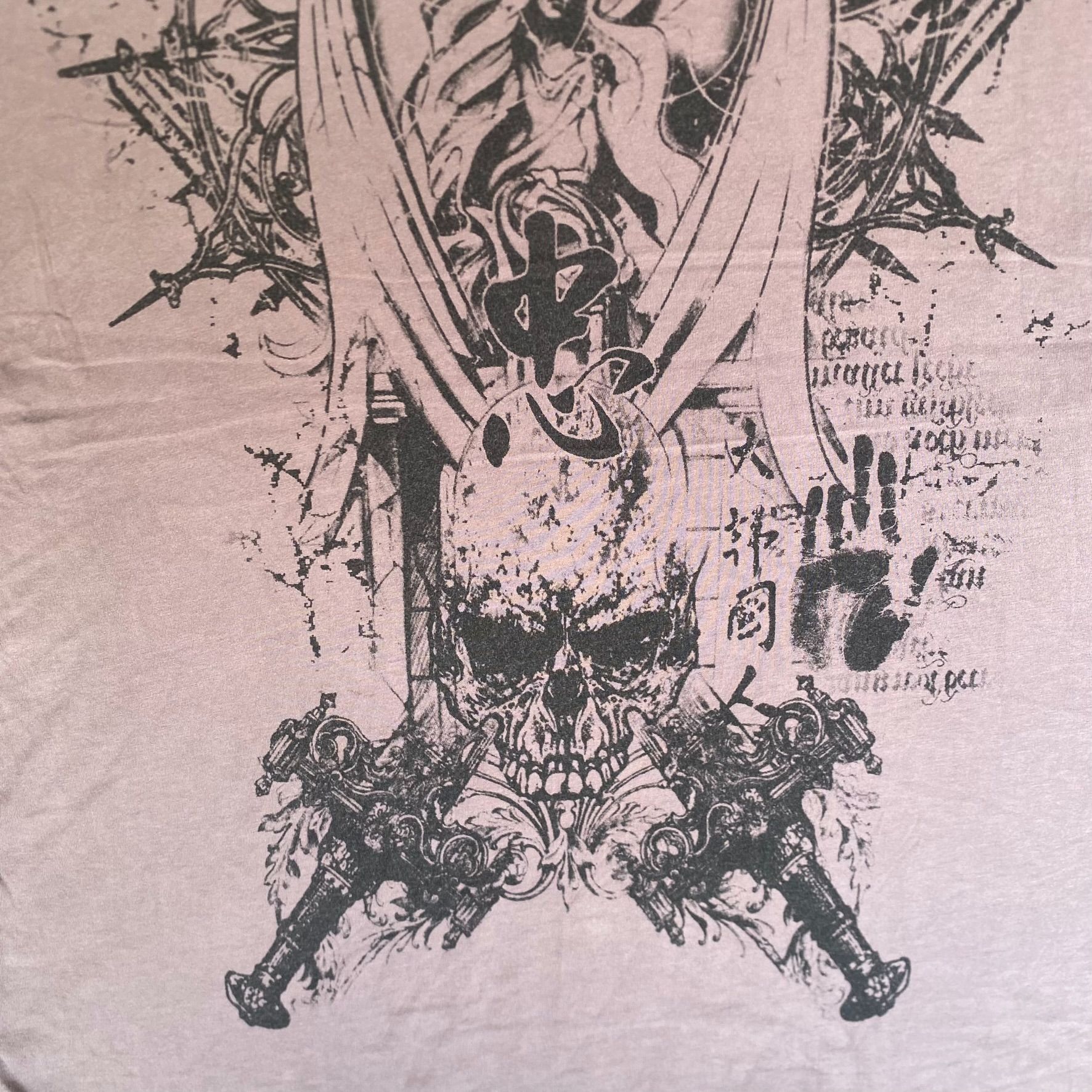 Vintage Vintage Y2K Gothic AOP Shirt Skull Punk Angel All Over Tee Size US M / EU 48-50 / 2 - 8 Thumbnail
