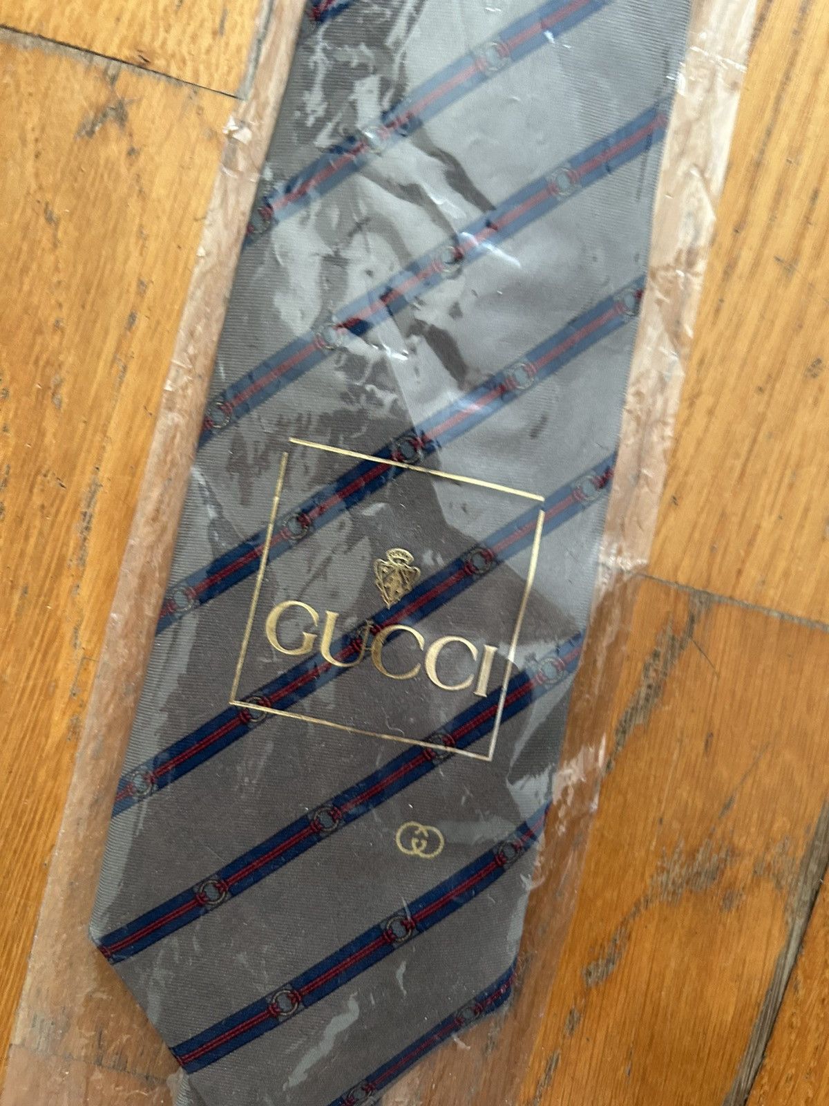 Gucci Grey silk tie gucci Size 42 - 4 Thumbnail