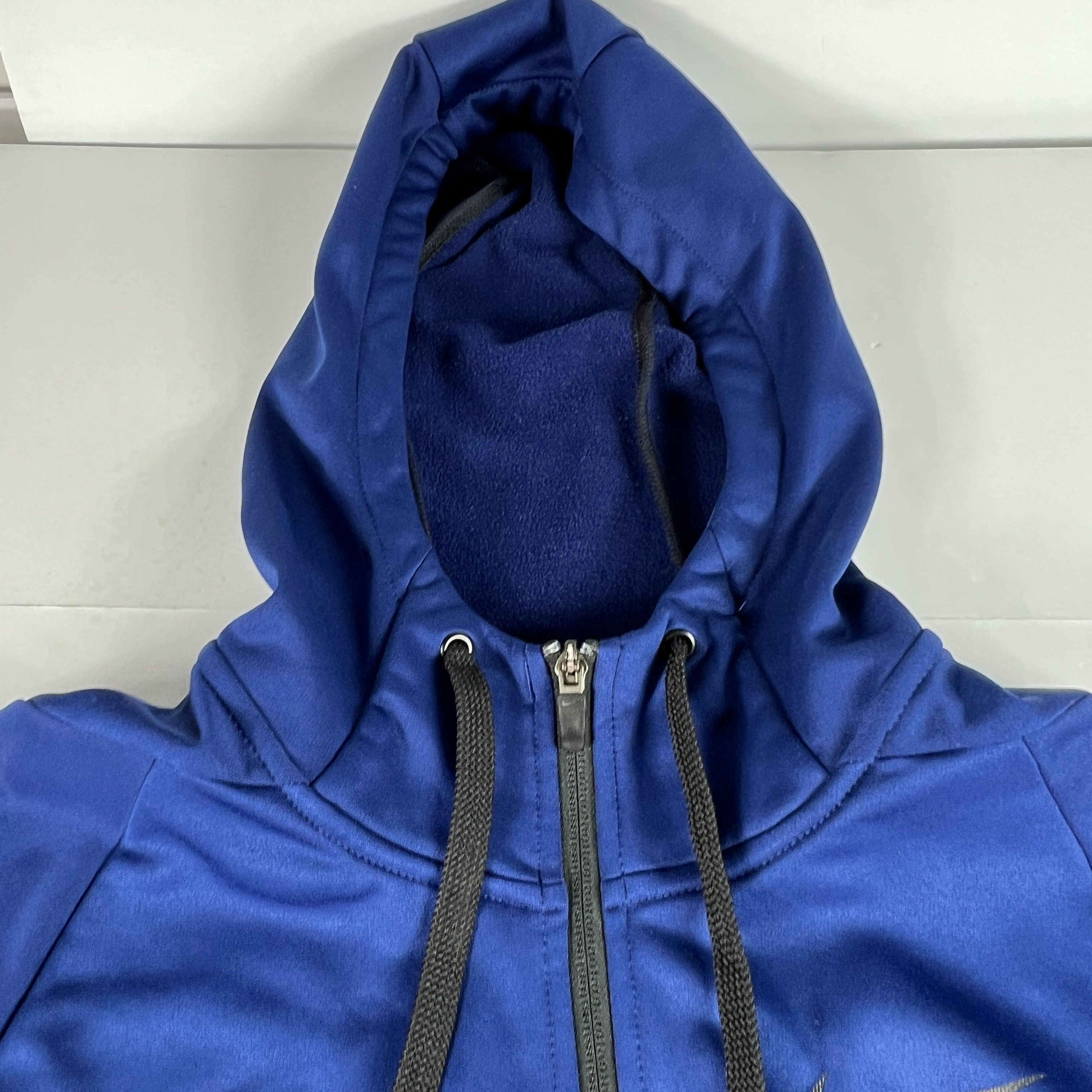 Nike Nike Dri Fit Sweatshirt Blue Black Shiny Full Zip Hoodie Size US M / EU 48-50 / 2 - 6 Thumbnail