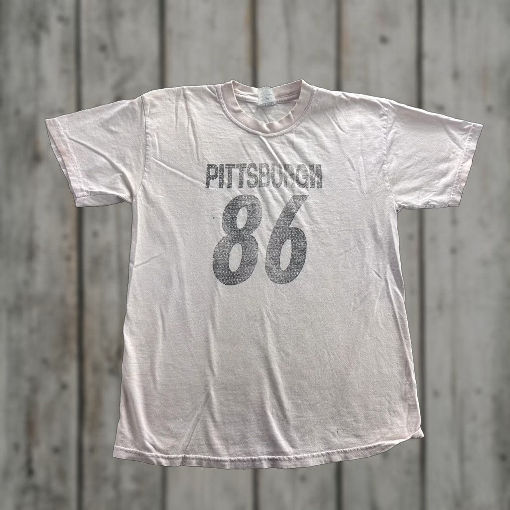 Other VINTAGE Pittsburgh 86 Graphic T-Shirt Mens Medium Ivory Short Sleeve Crewneck Sports Size US M / EU 48-50 / 2 - 1 Thumbnail