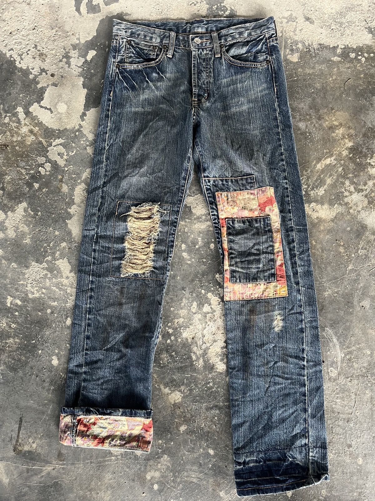 Hysteric Glamour Patchwork Kapital Inspired Denim Size US 31 - 3 Thumbnail