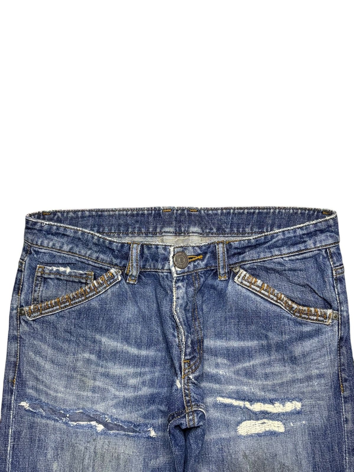 Japanese Brand Vintage Japanese Brand Grunge Wash Distressed Loose Jeans Size US 32 / EU 48 - 4 Thumbnail