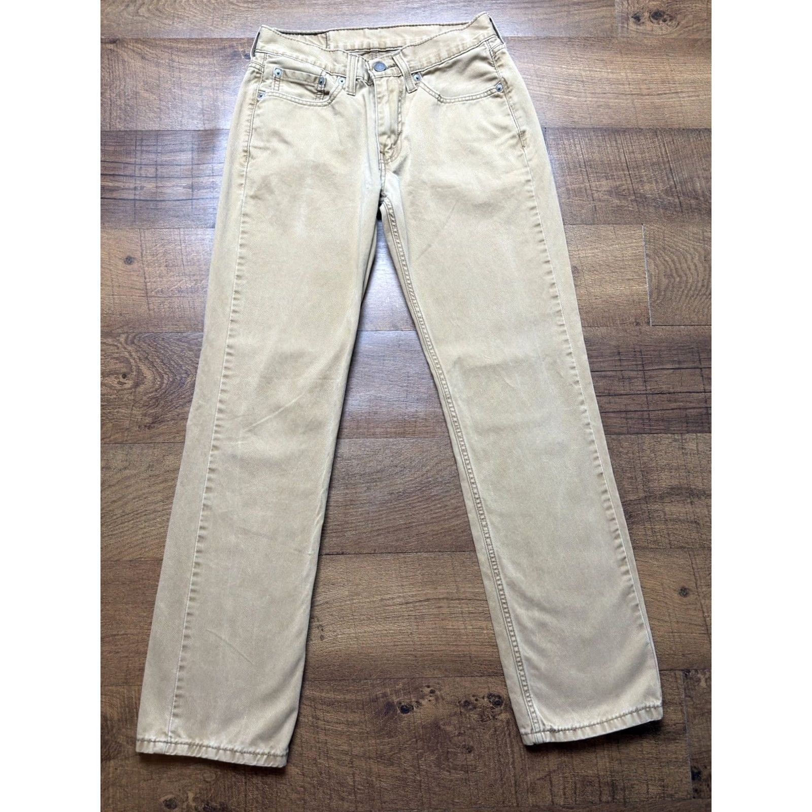 Levi's Levi's 514 Mens Slim Straight Fit Khakis Pants Cotton Chino Brown 29X30 Jeans Hat Size US 29 - 2 Thumbnail