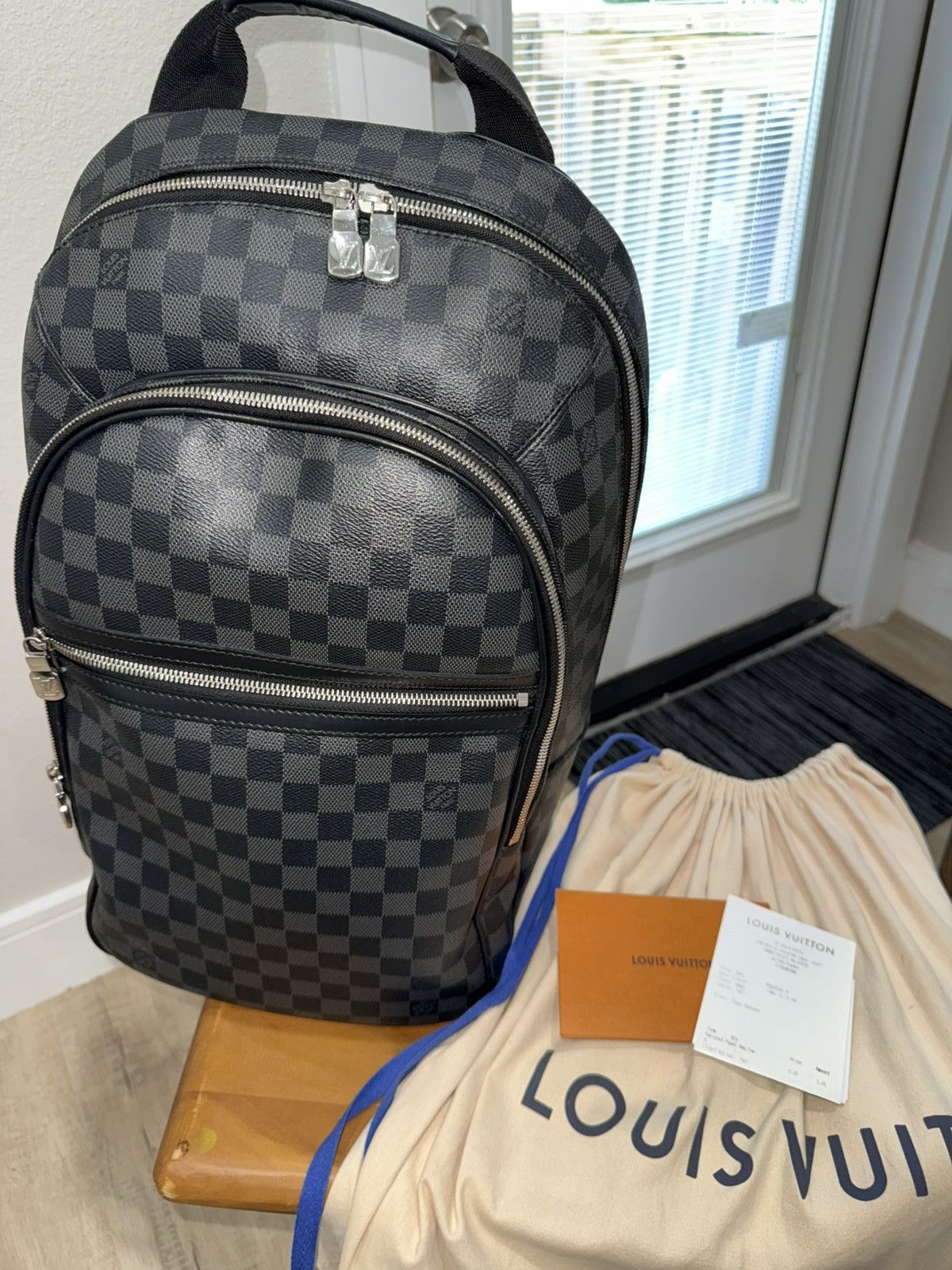 https www.grailed.com listings 3861294-louis-vuitton-louis-vuitton-backpack Louis Vuitton Louis Vuitton Damier Graphite Michael Backpack