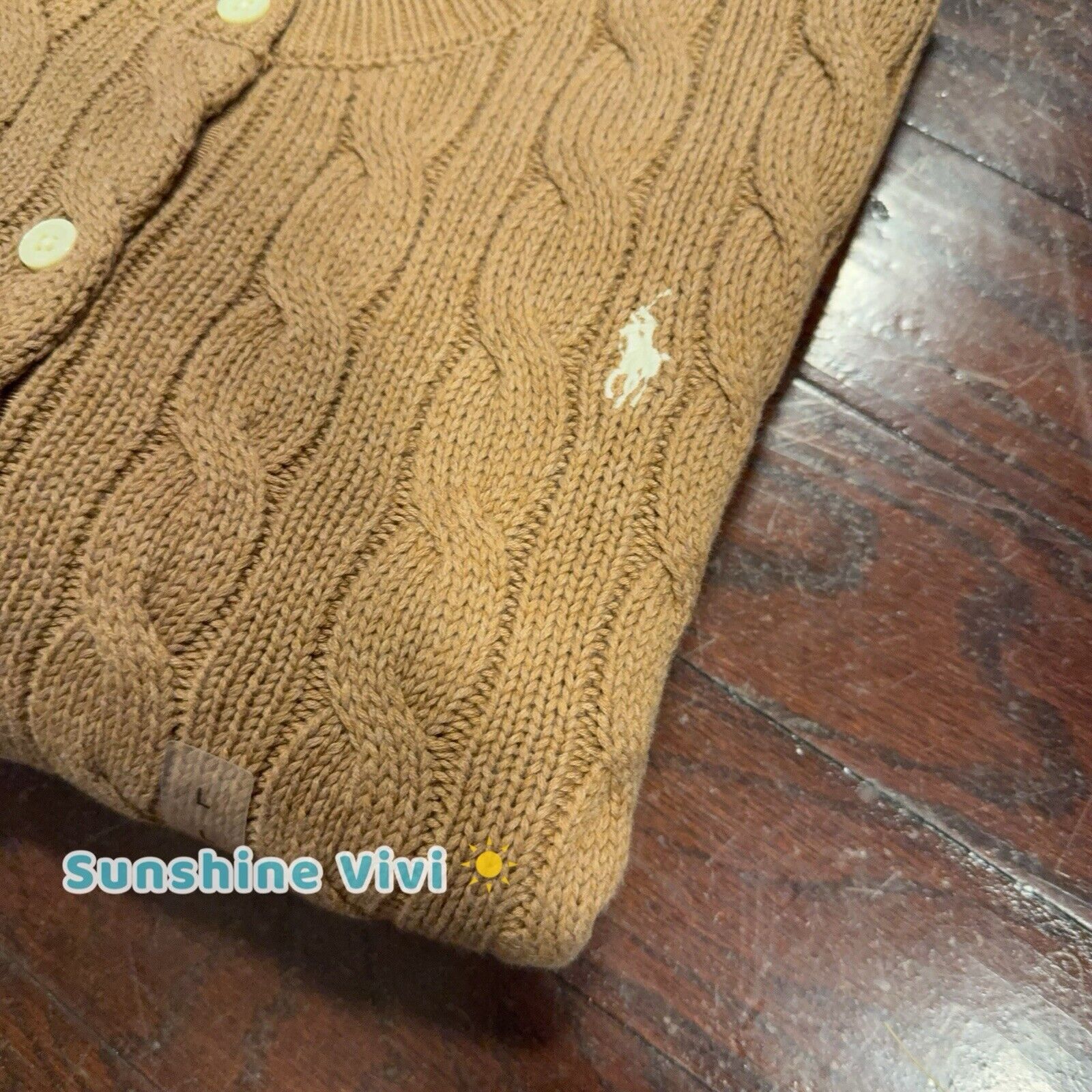 Polo Ralph Lauren NWT Polo Ralph Lauren Crewneck Cardigan Camel Women's Large Size L / US 10 / IT 46 - 5 Thumbnail