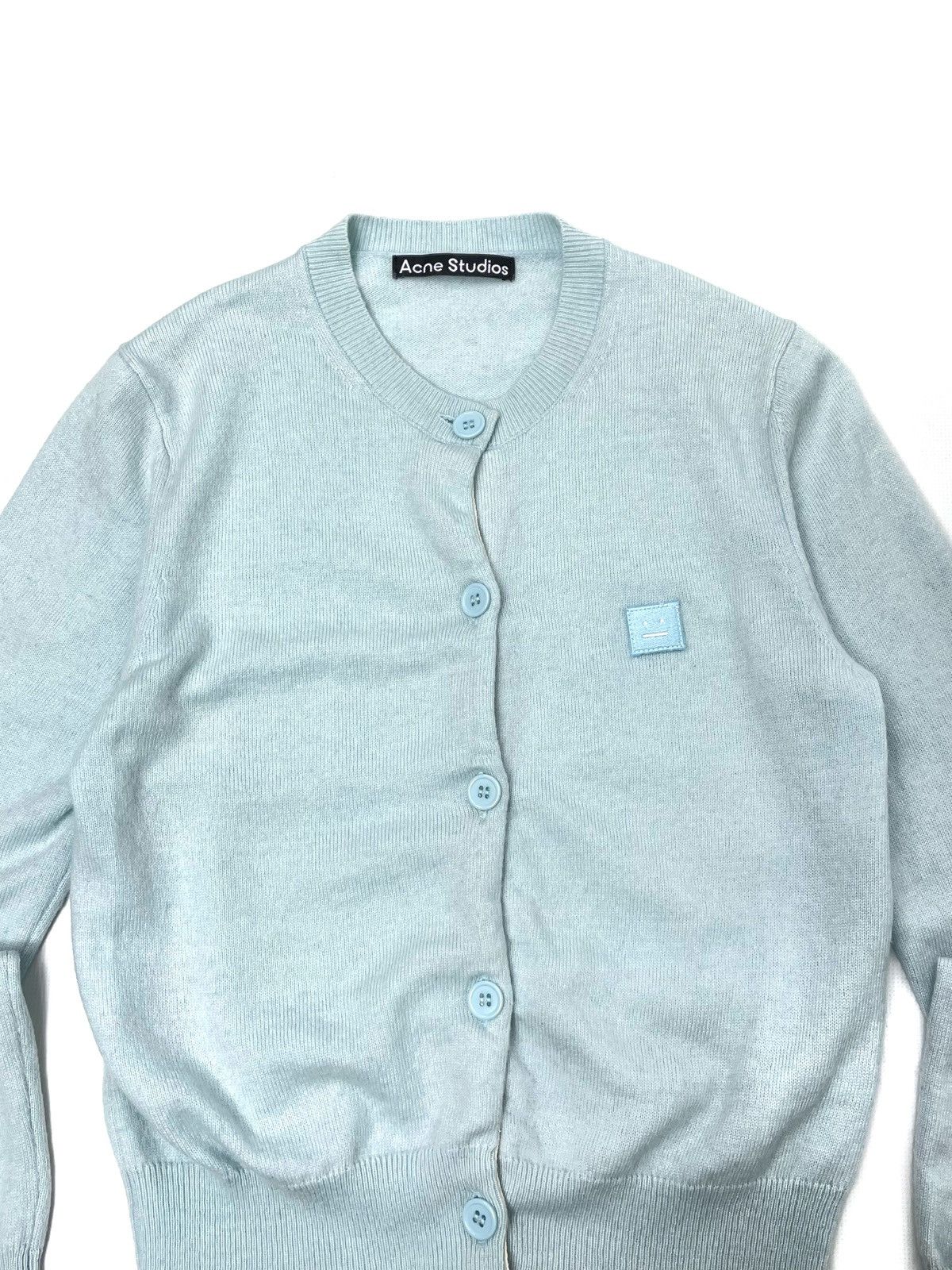 Acne Studios ACNE STUDIOS Face Logo Wool Knit Cardigan – Size S Size S / US 4 / IT 40 - 4 Thumbnail