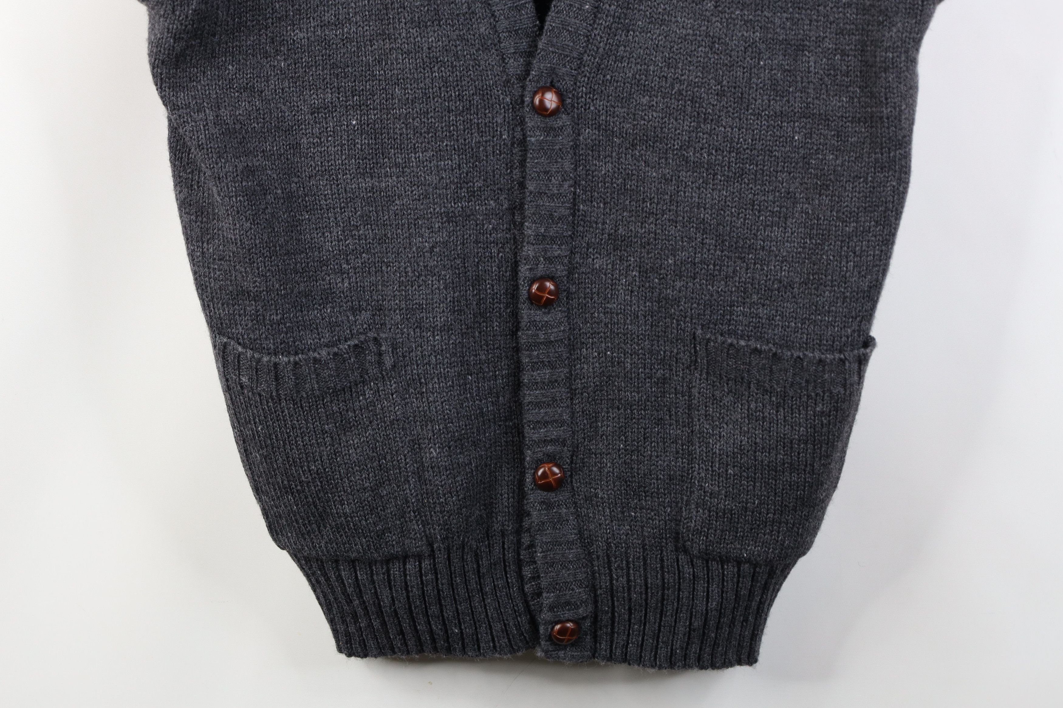 Vintage Vintage 70s 80s Streetwear Ribbed Knit Cardigan Sweater Vest Size US M / EU 48-50 / 2 - 3 Thumbnail