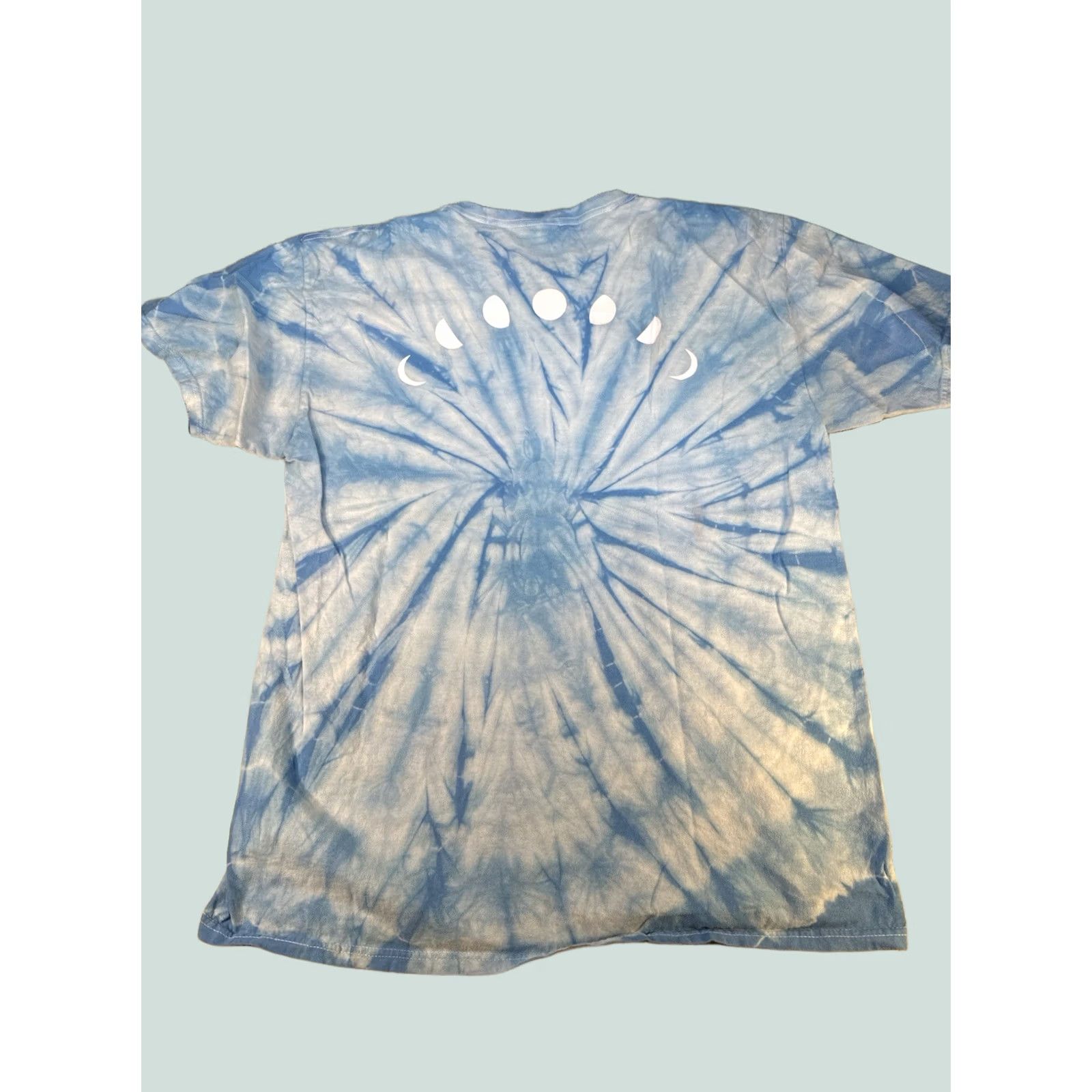 Vintage Night Bass Blue Tie Dye T-Shirt Large Moon Phase Back Graphic EDM Festival Tee Mens L Size US L / EU 52-54 / 3 - 1 Thumbnail
