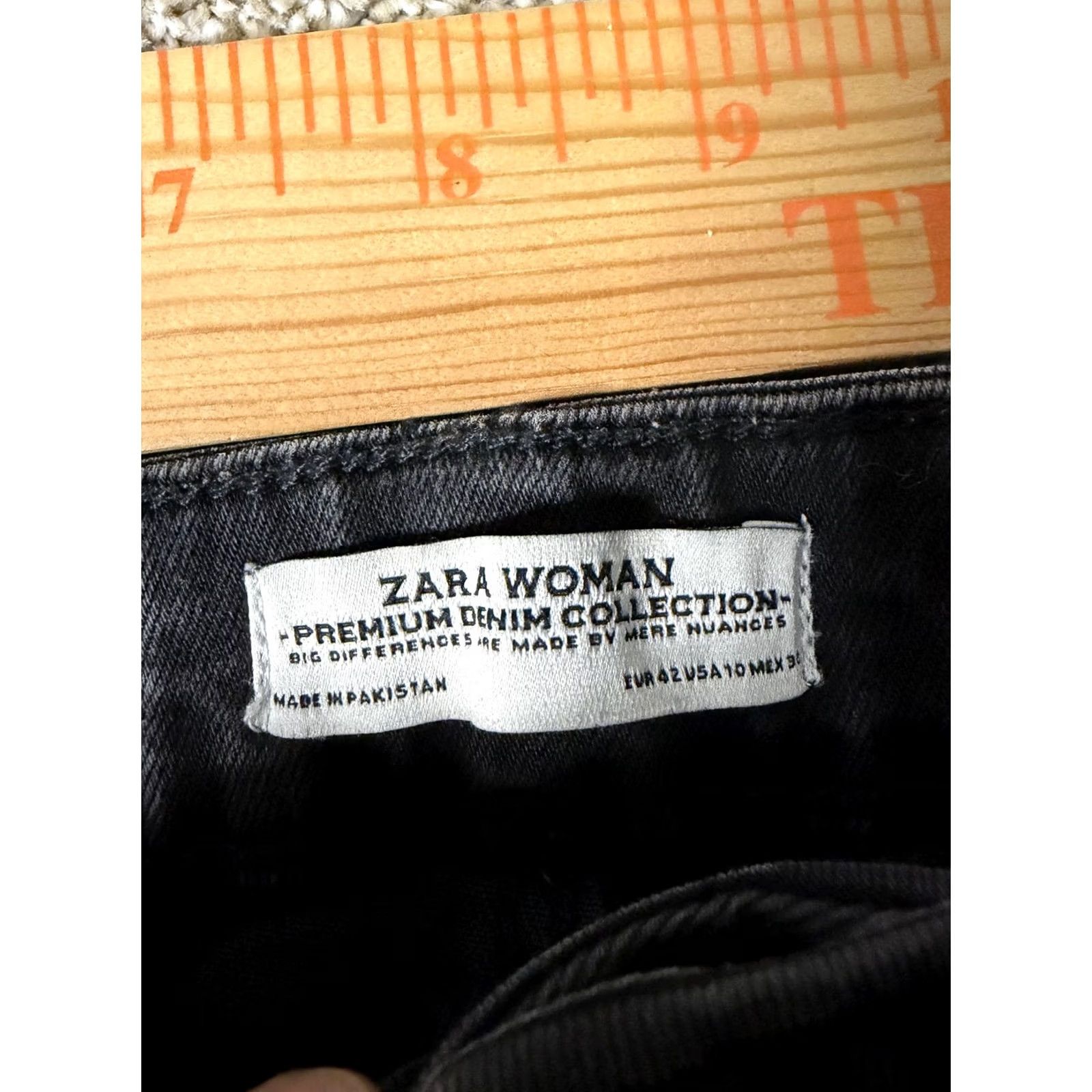 Zara Zara Womens Jeans Black Charcoal Wash Skinny Slim Fit Stretch Denim 10 30x27 Size 32" / US 10 / IT 46 - 5 Thumbnail