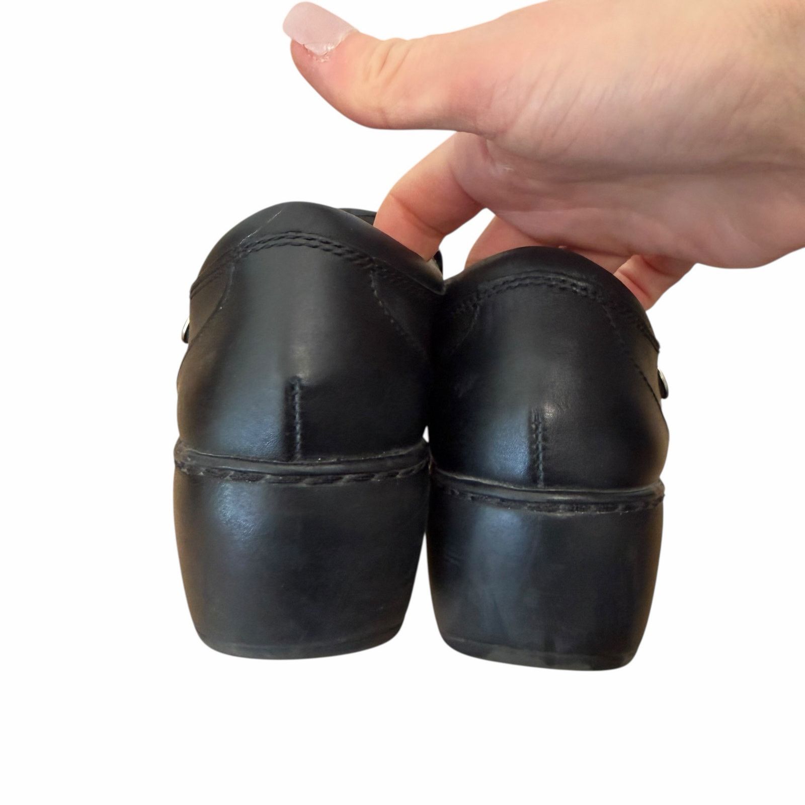Clarks Clarks Black Leather Channing Ann Slip On Loafers Sz 8W Size US 8 / IT 38 - 5 Thumbnail