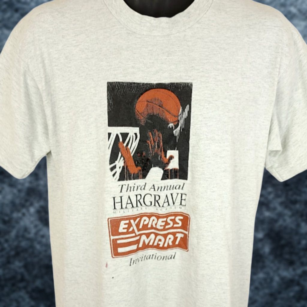 Fruit Of The Loom Vintage Hargrave Military Academy T Shirt Mens Size Large 90s Basketball USA Size US L / EU 52-54 / 3 - 1 Thumbnail