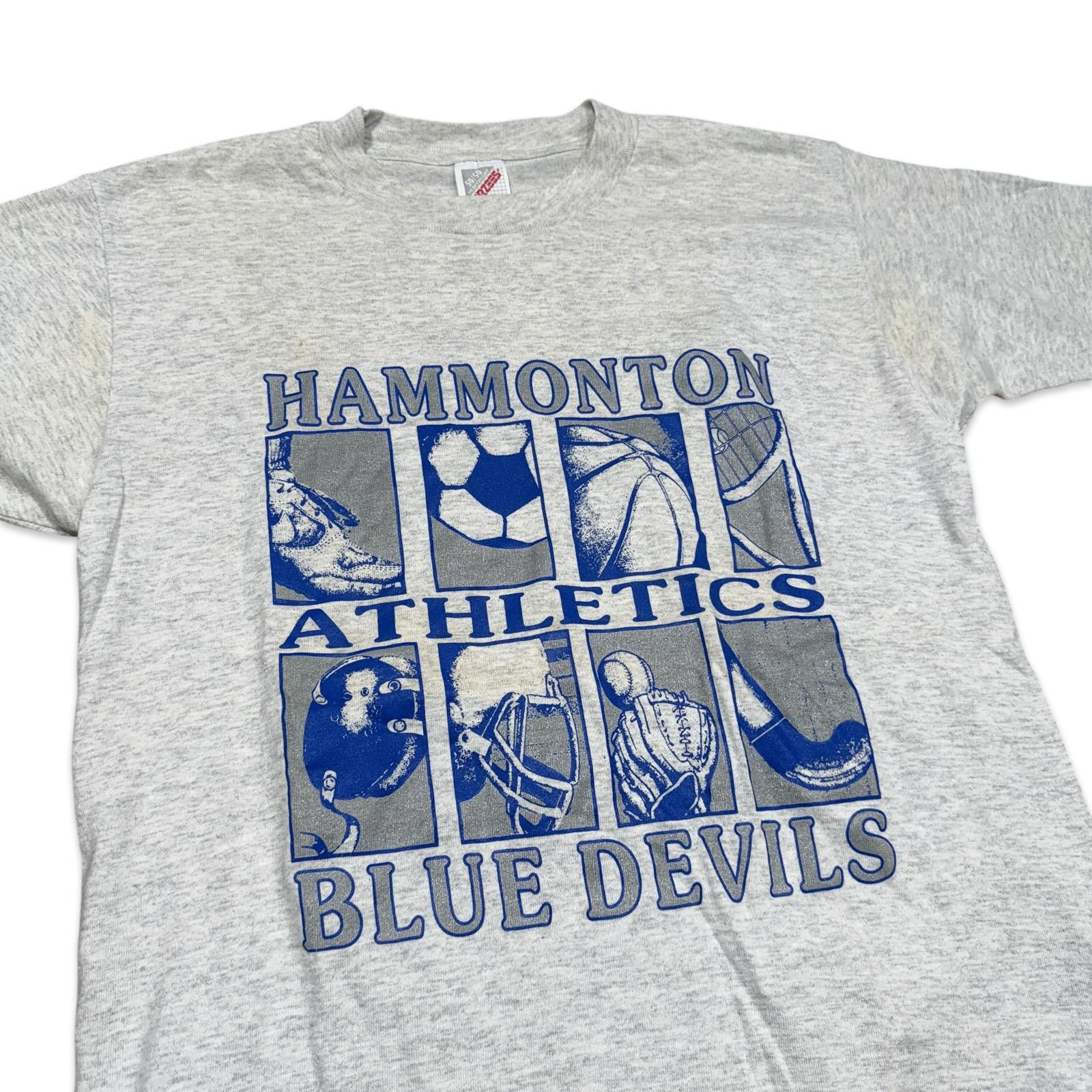 Jerzees Vintage Hammonton Athletics Blue Devils T-Shirt Size US L / EU 52-54 / 3 - 3 Thumbnail