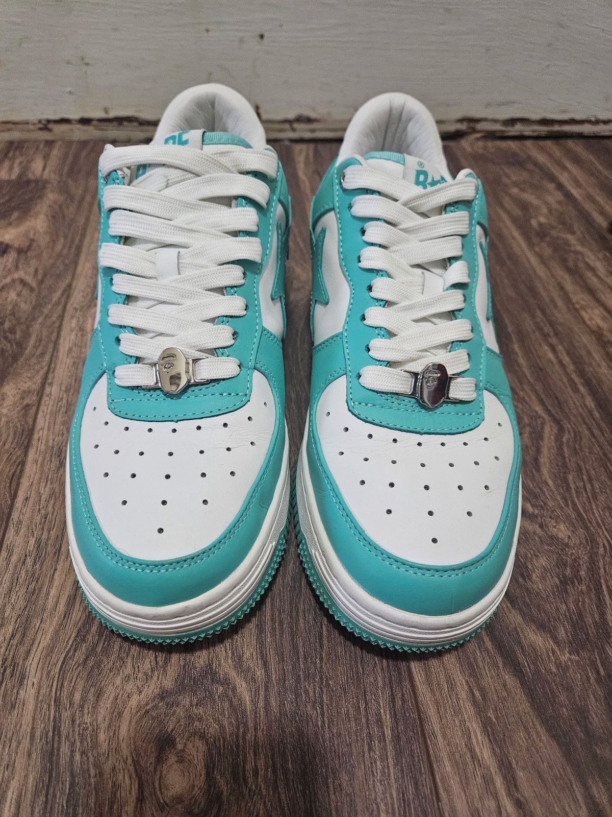 Bape Teal White M1 Bapesta Sneakers Size US 10 / EU 43 - 3 Thumbnail