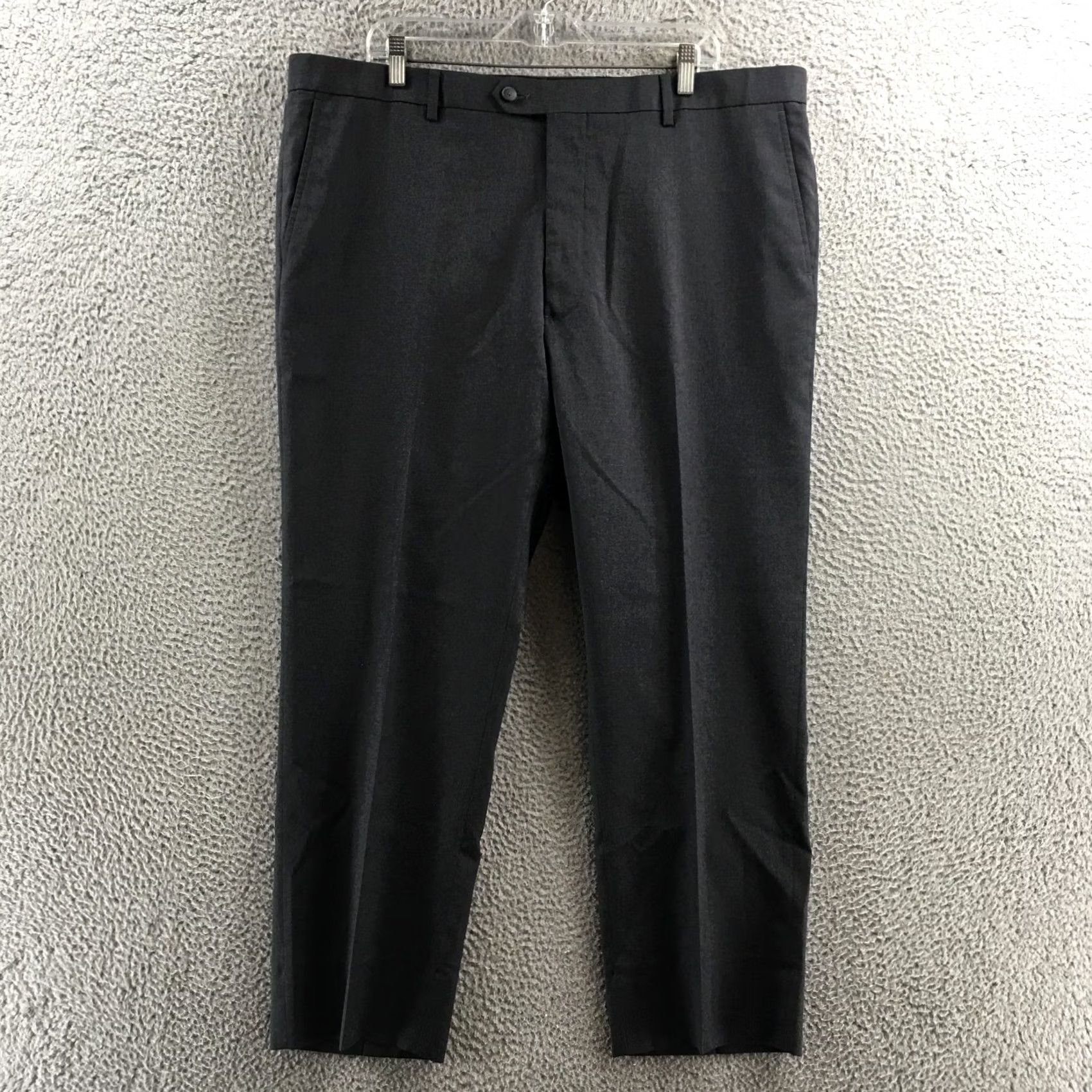 Kenneth Cole Kenneth Cole Dress Pants Mens 42 Gray Wool Blend Mid Rise Flat Front Casual Zip Size US 42 / EU 58 - 2 Thumbnail