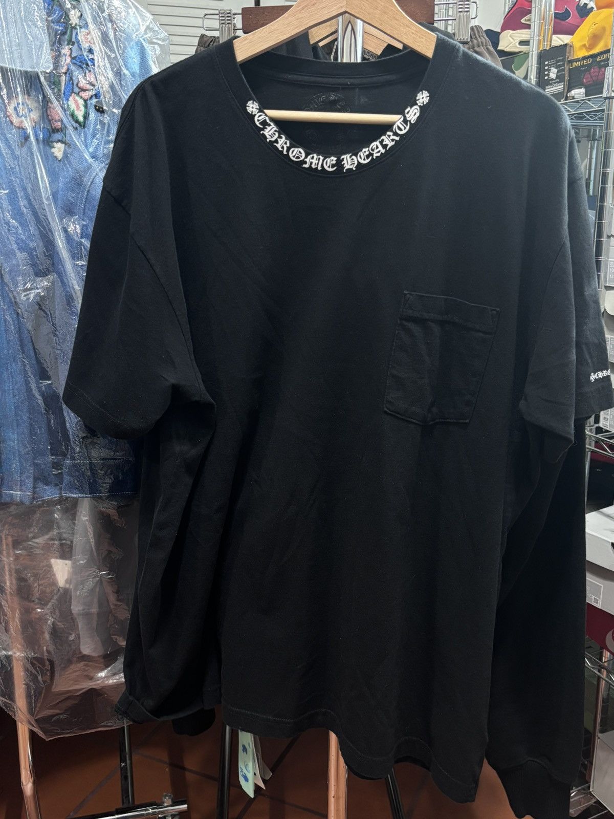 Chrome Hearts Chrome Hearts Neck Logo Black Tee Size US XXL / EU 58 / 5 - 1 Thumbnail