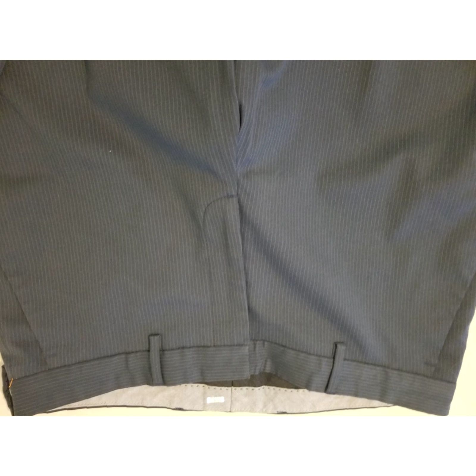 Express Mens Express Dress Pants 34 Inseam 32 Navy Blue Stripes Chino Trouser Slacks Dress Pants Regular Size 34 Mens Size US 34 / EU 50 - 4 Thumbnail