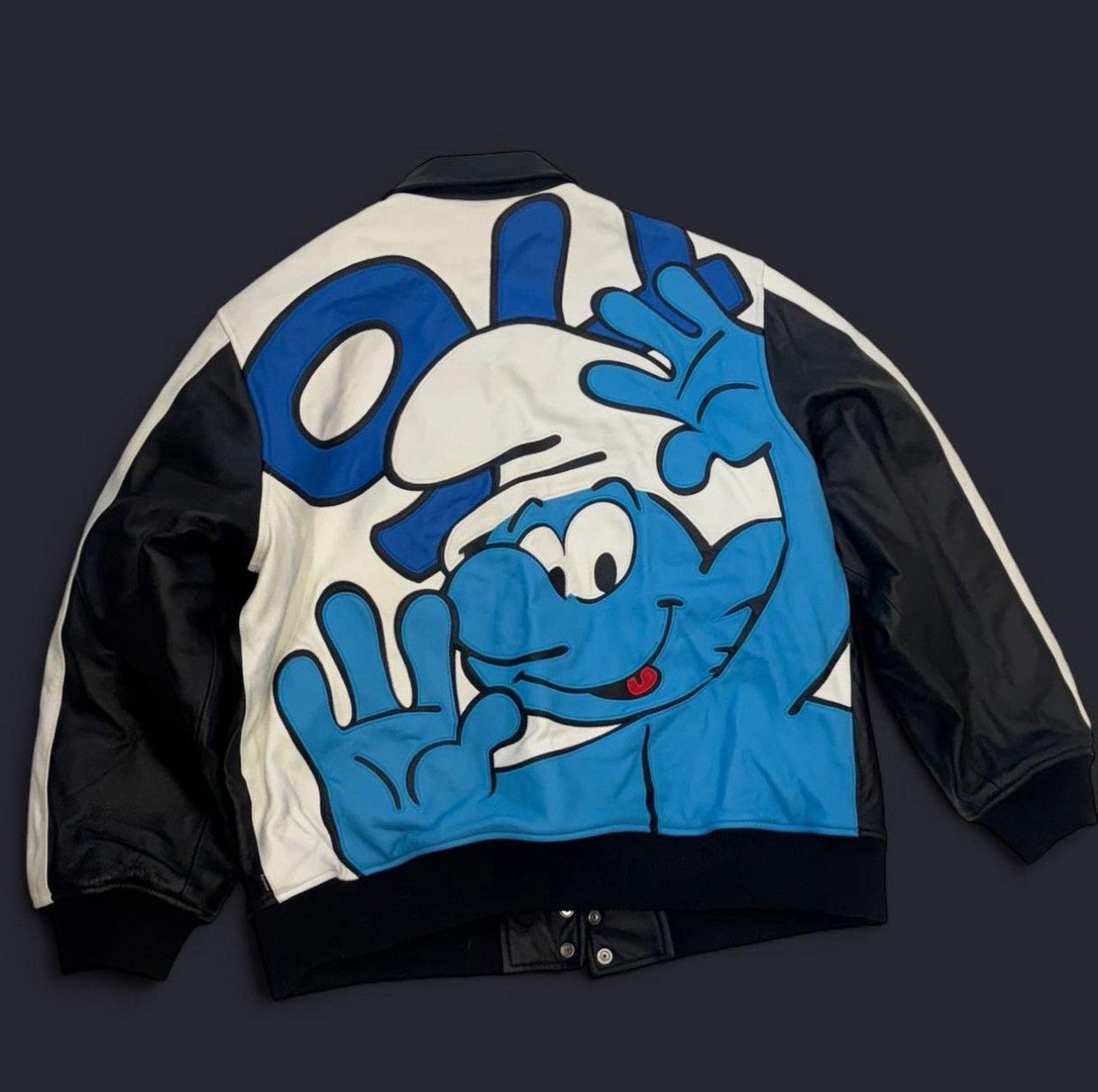 Supreme Supreme Smurfs Leather Varsity Jackets Size US XL / EU 56 / 4 - 2 Thumbnail