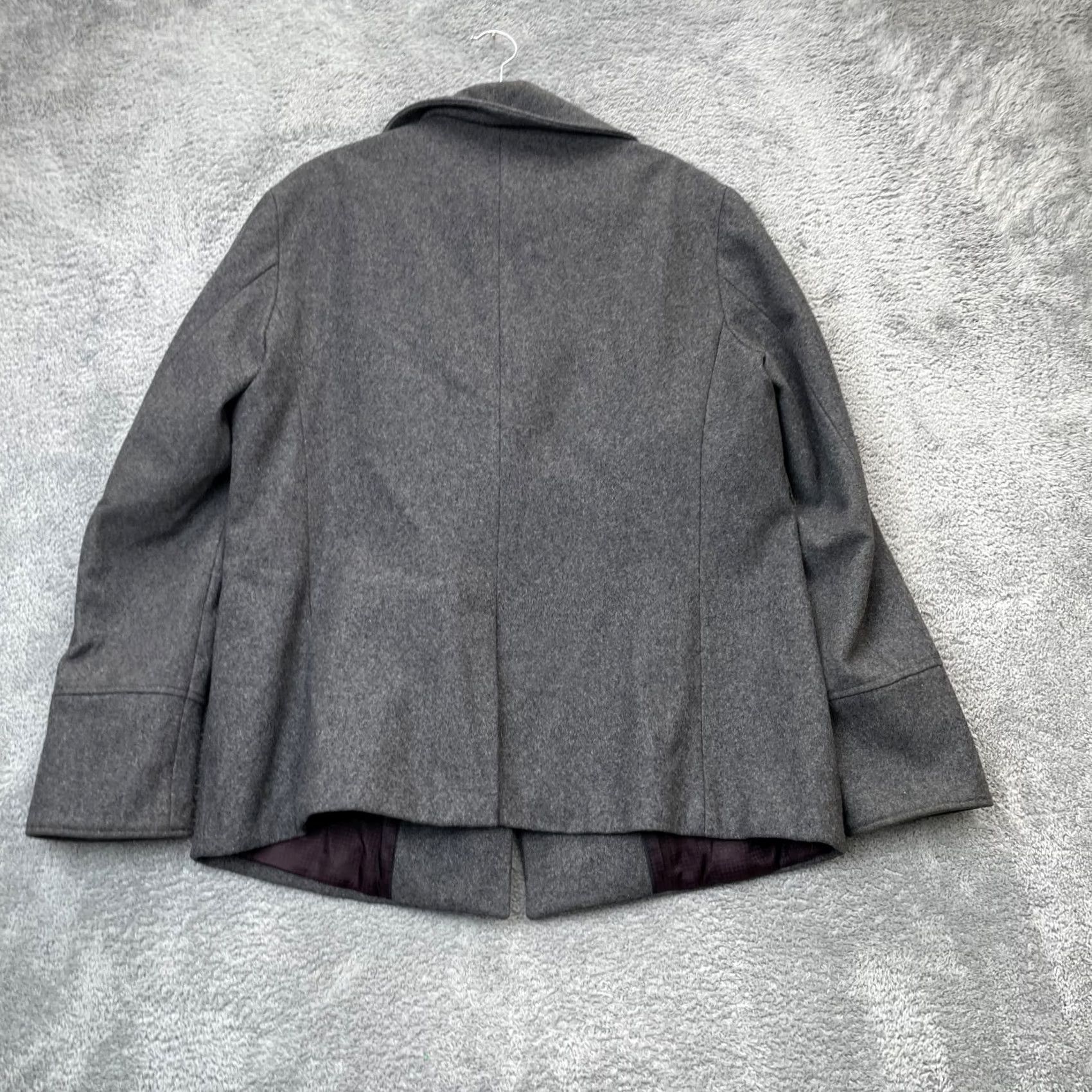 Antony Morato Antony Morato Jacket Mens 54 Gray Heathered Peacoat Wool Blend Double Breasted Size US L / EU 52-54 / 3 - 2 Thumbnail