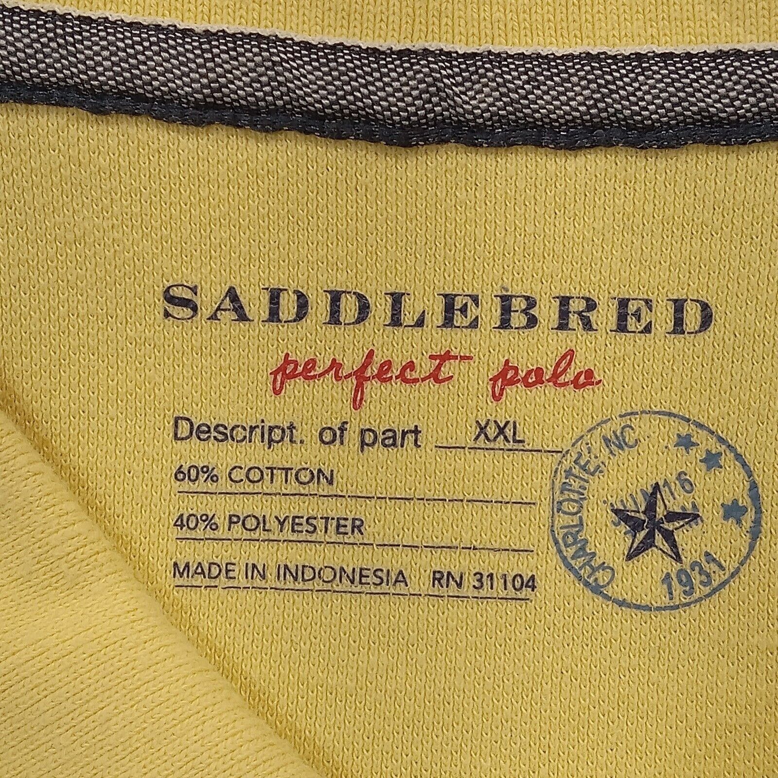 Saddlebred Saddlebred Shirt 2XL Men's Perfect Polo 2 Button Yellow Size US XXL / EU 58 / 5 - 4 Thumbnail