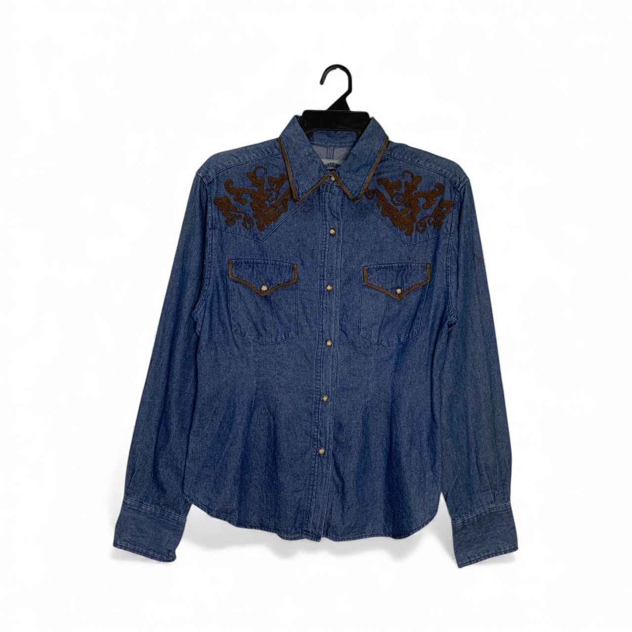 Cambridge Satchel Company Rare Design Cambridge Dry Goods Company Denim Western Shirt Size M / US 6-8 / IT 42-44 - 1 Thumbnail