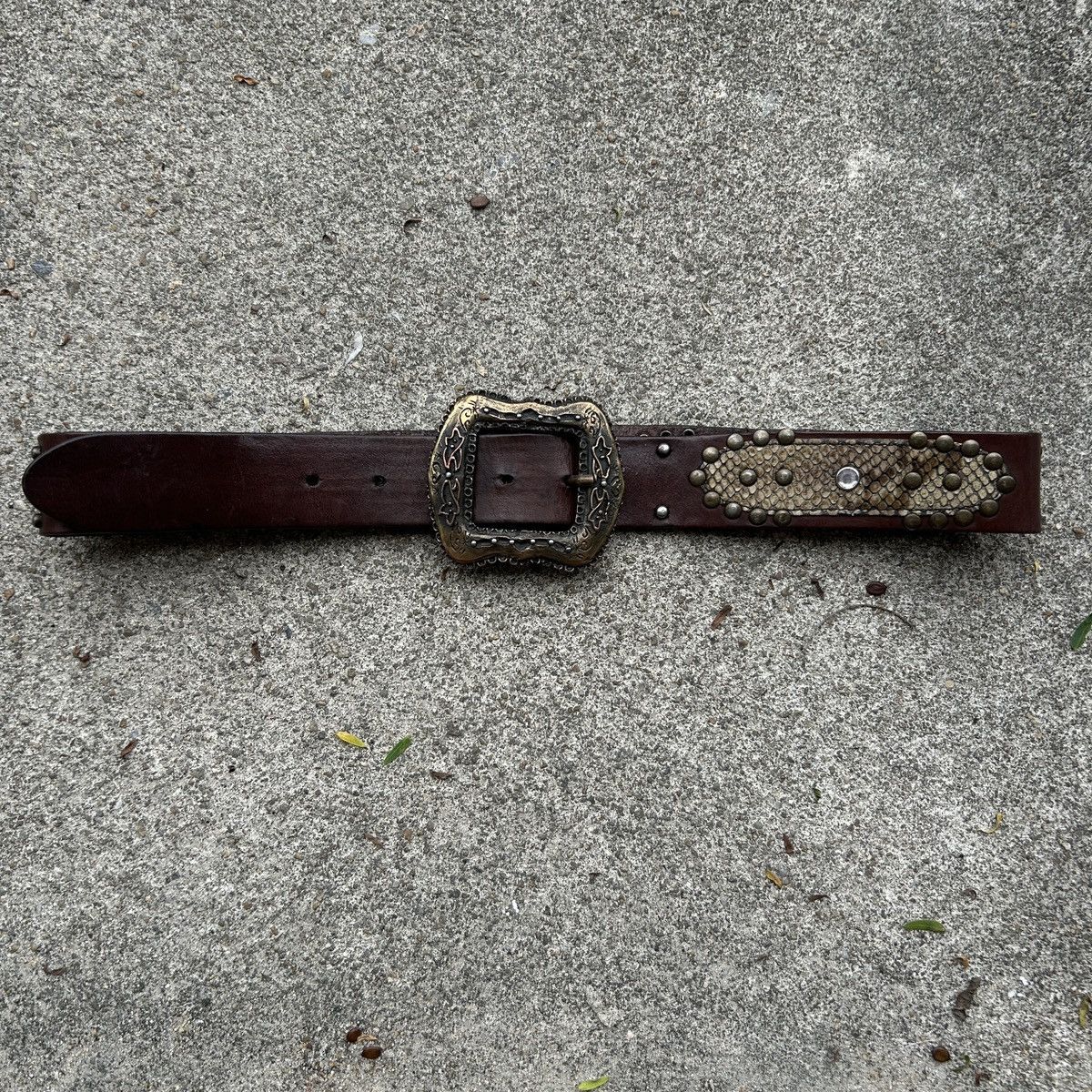 Vintage Vintage studded leather belt (Kapital Style) Size ONE SIZE - 3 Thumbnail