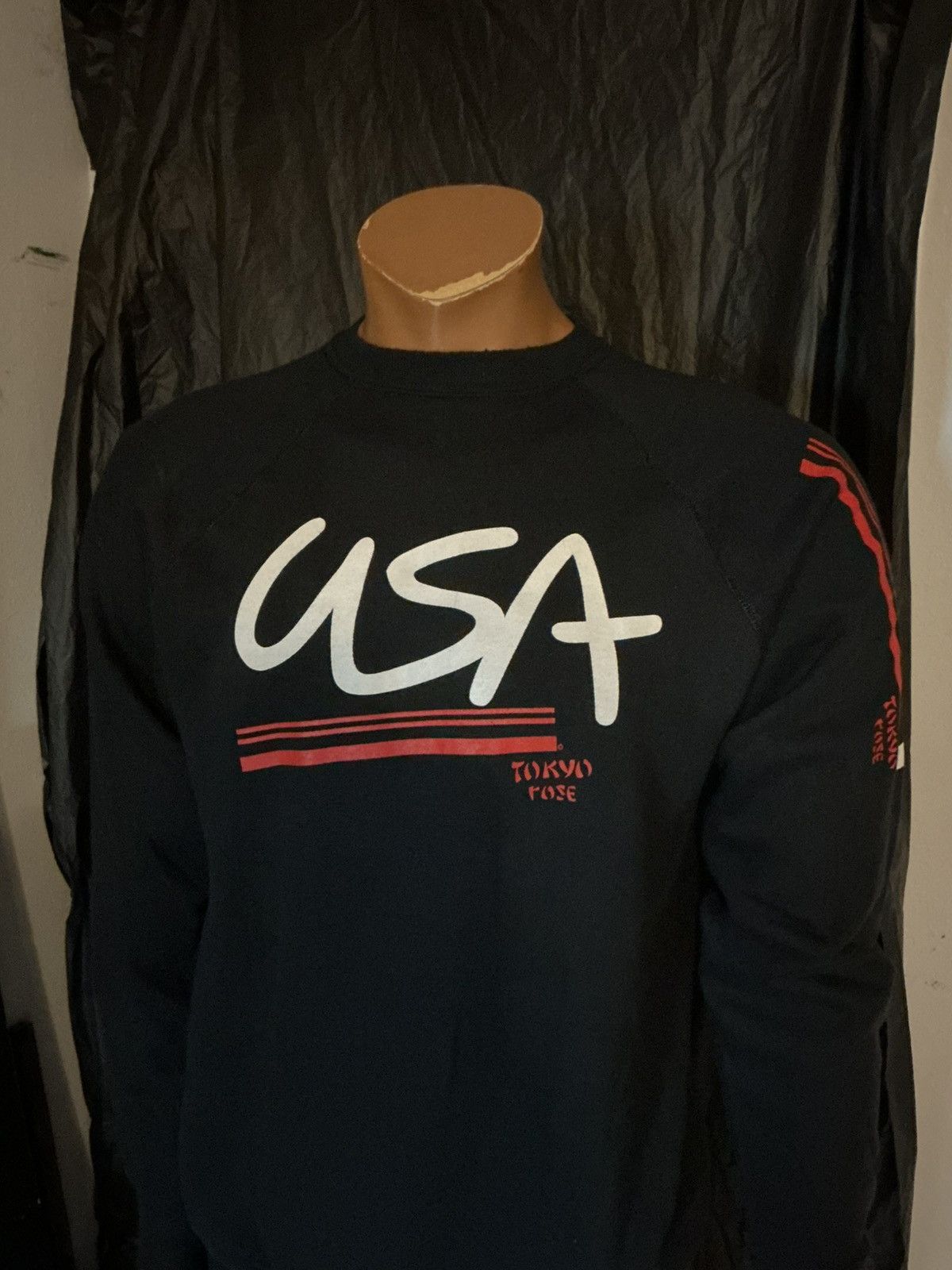 Vintage Vintage 80s Tokyo Rose USA Made In USA Pullover Sweatshirt Size US L / EU 52-54 / 3 - 8 Thumbnail