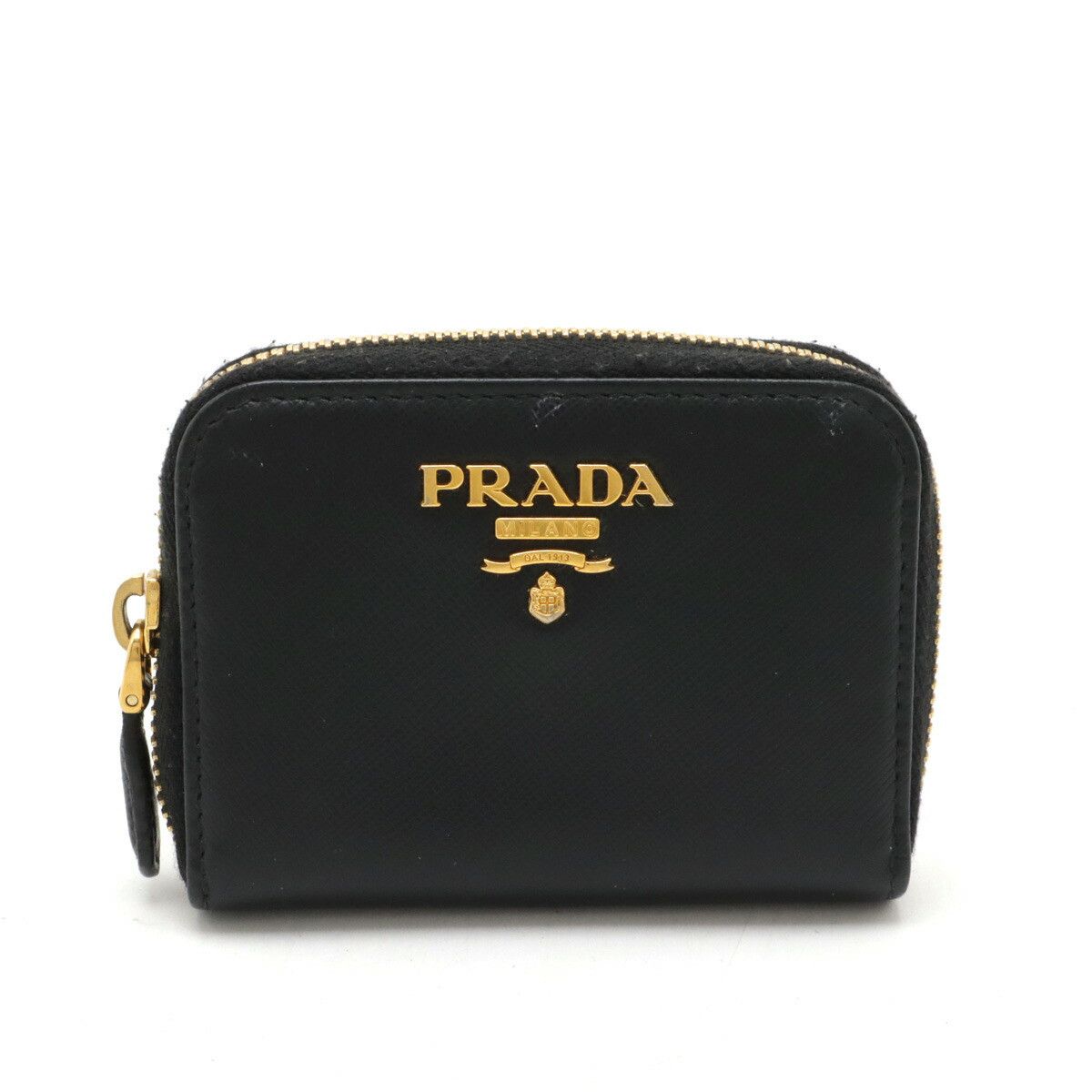 Prada Prada Prada Saffiano Leather Coin Case Black Leather Coin Case 1MM268 in Very Good Condition Size ONE SIZE - 1 Thumbnail