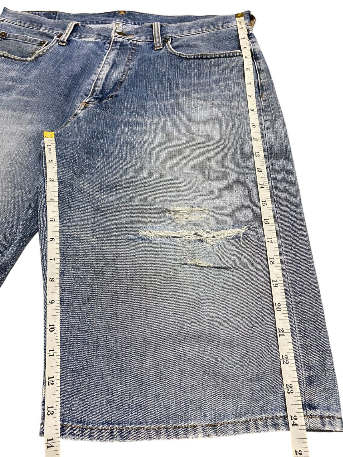 Converse Vintage Converse Est 1908s Faded Distressed Short Jeans Size US 35 - 8 Thumbnail