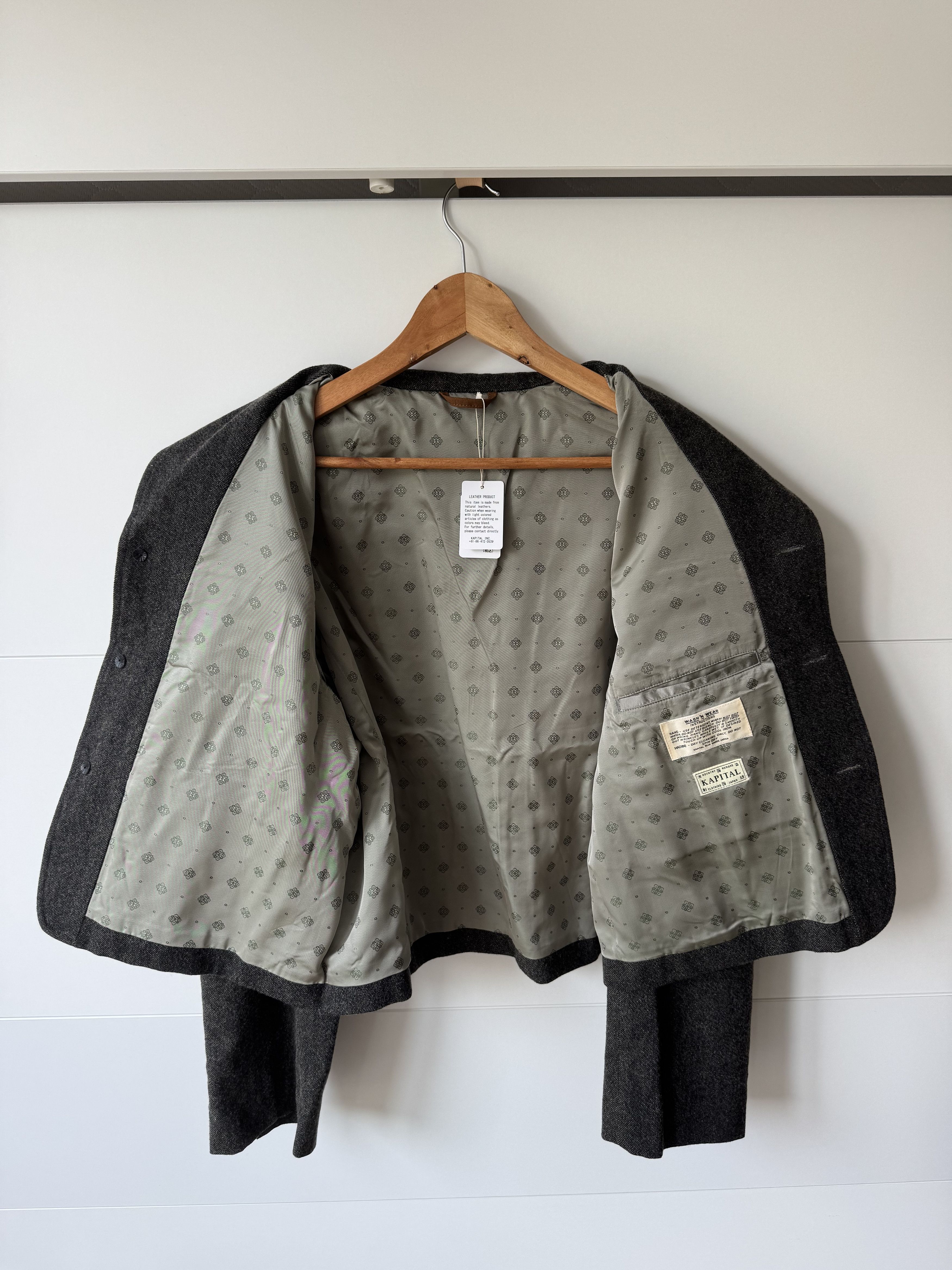 Kapital [3] Twill Aged Wool Baba Sawyer Jacket in Charcoal Size US L / EU 52-54 / 3 - 2 Thumbnail