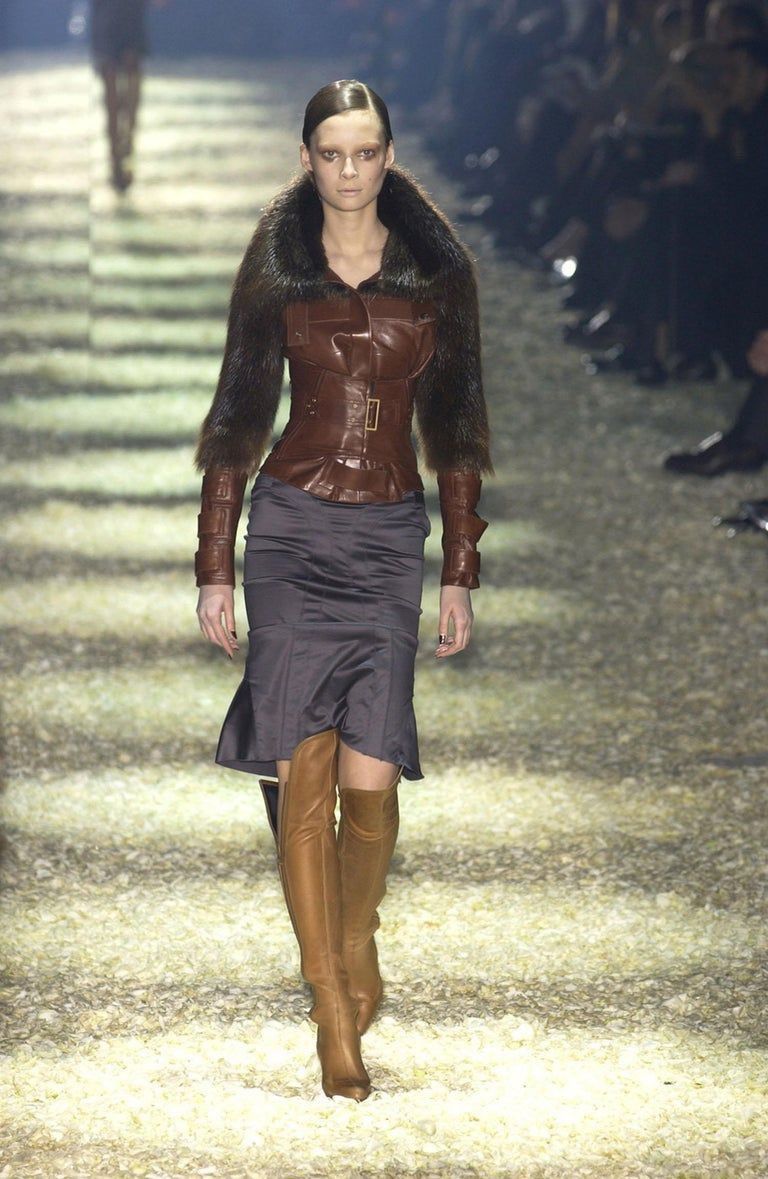 Tom Ford Famous Tom Ford for Gucci RUNWAY Fall/Winter 2003 skirt Size 26" / US 2 / IT 38 - 18 Thumbnail