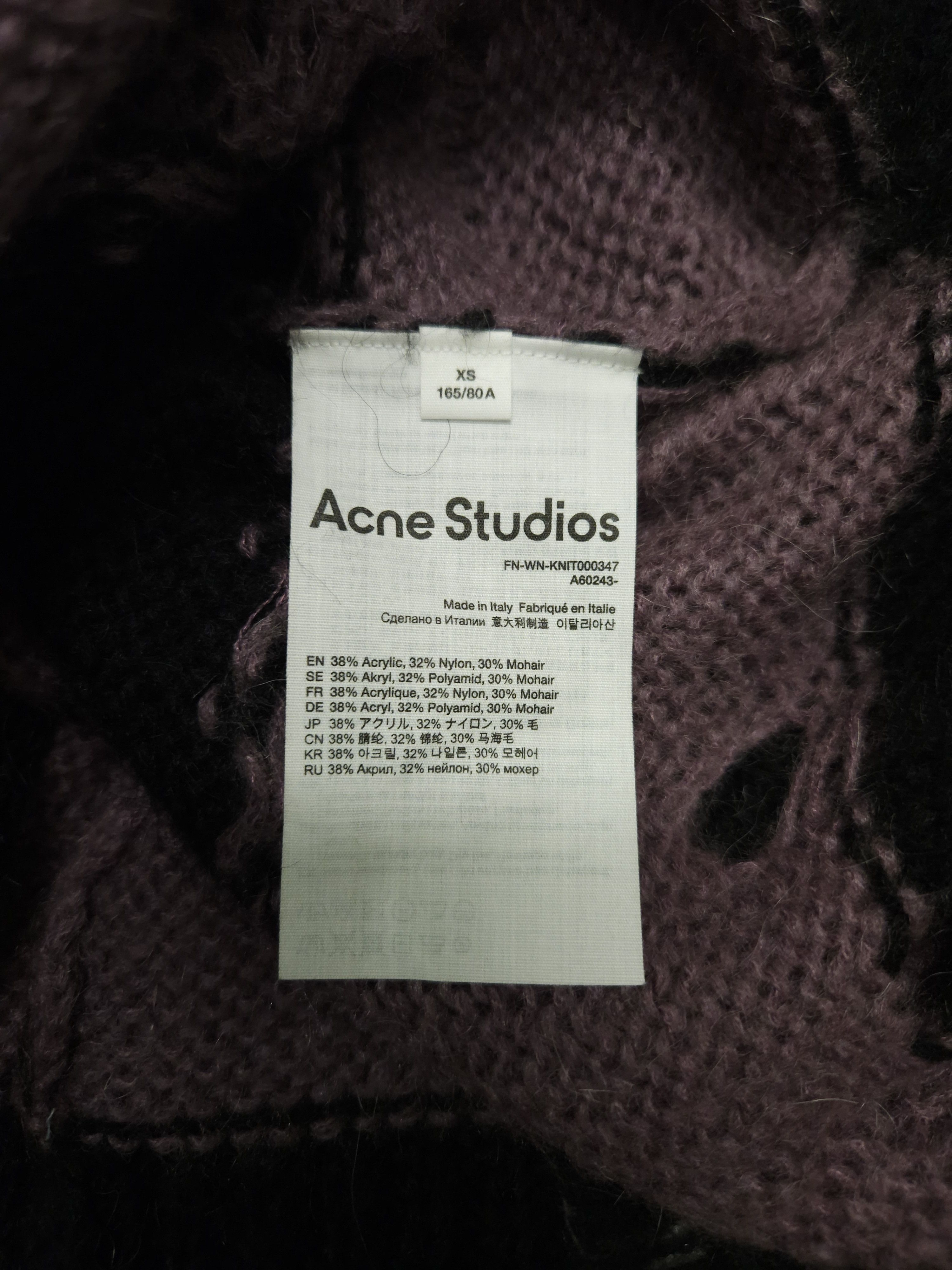 Acne Studios Acne studios distressed striped mohair knit Size US M / EU 48-50 / 2 - 13 Thumbnail